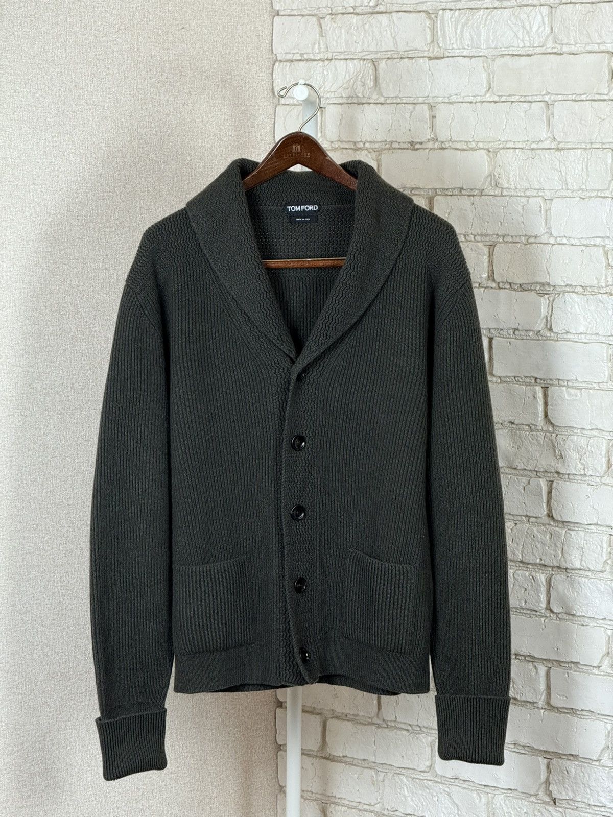 Tom Ford Tom Ford Cashmere Green Cardigan Sweater Size US L / EU 52-54 / 3 - 2 Thumbnail