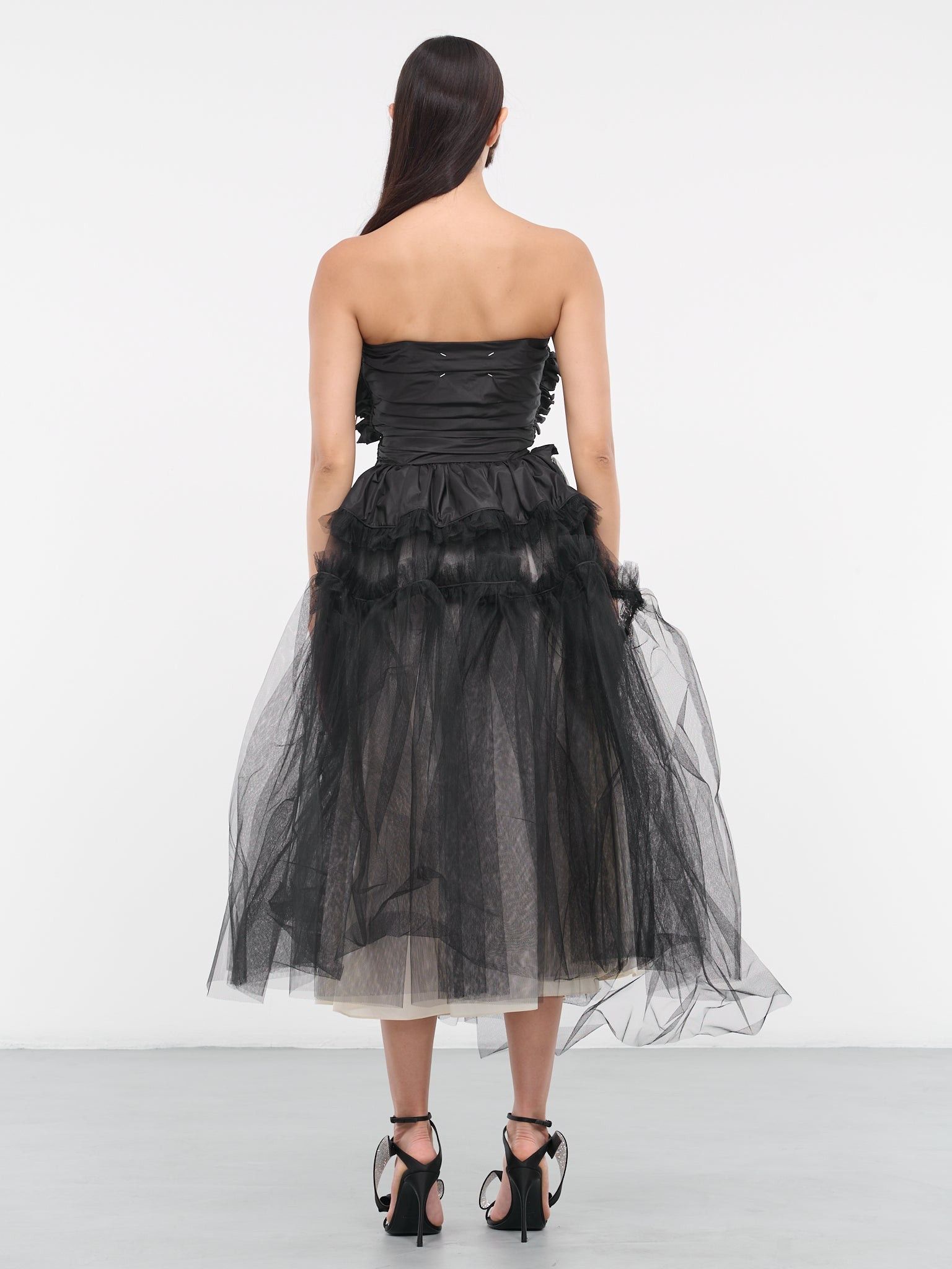 oc11z1025 Tulle Dress in Black
