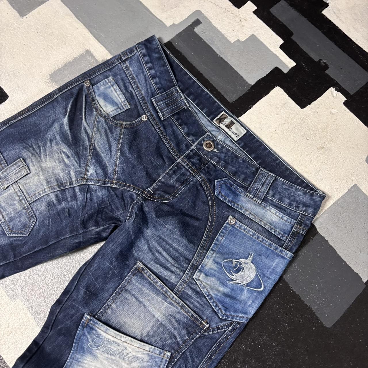 Japanese Brand × Vintage Japanese archive style embroidered patchwork jeans Size US 34 / EU 50 - 3 Thumbnail