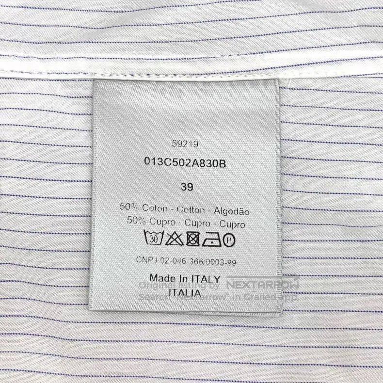 Dior Dior Size 39 Blue and white striped cotton long-sleeved shi Size US XXS / EU 40 - 7 Thumbnail