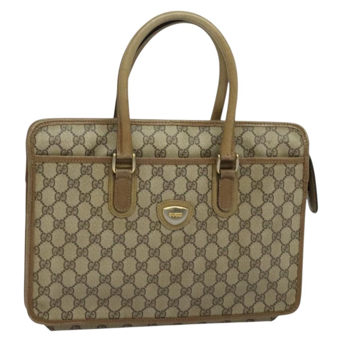 Gucci GUCCI GG Supreme Hand Bag Pvc Vintage Beige Gold Size ONE SIZE - 1 Thumbnail