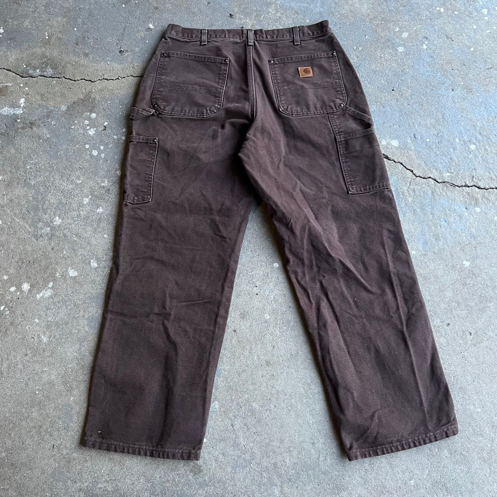 Carhartt × Vintage Vintage carhartt brown double knee work wear carpenter pants Size US 33 - 3 Thumbnail