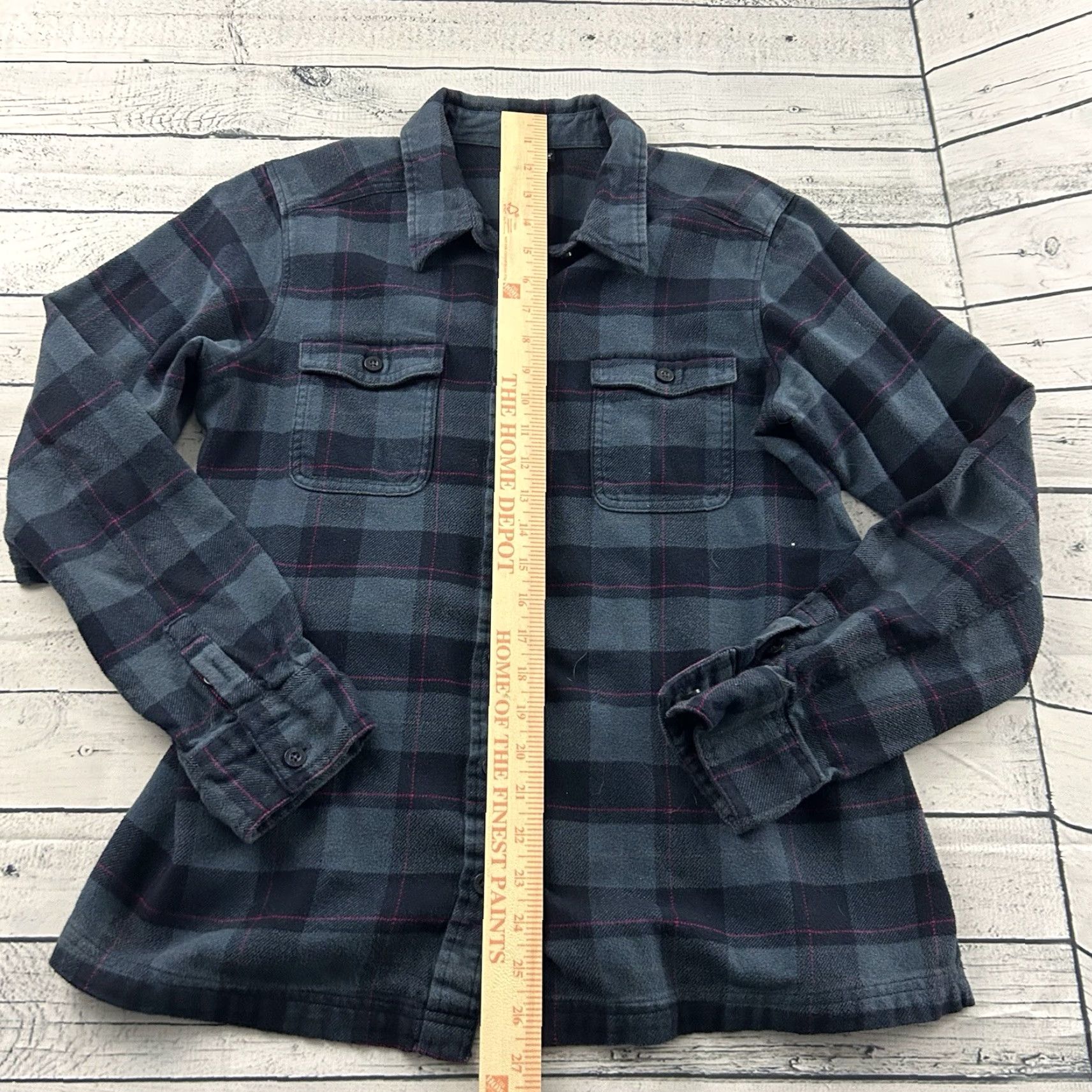 Patagonia Patagonia Flannel Long Sleeve Button-Up Shirt Women's 12 Blue Fjord Plaid Size XL / US 12-14 / IT 48-50 - 3 Thumbnail