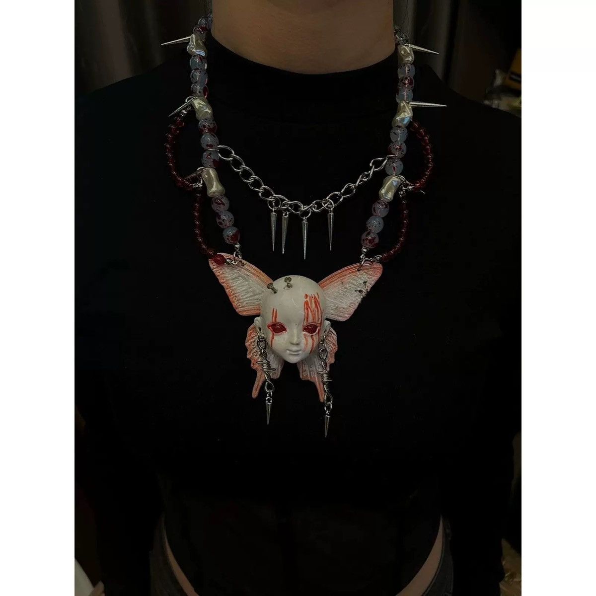 Japanese Brand × Vintage Retro punk necklace Size ONE SIZE - 4 Thumbnail