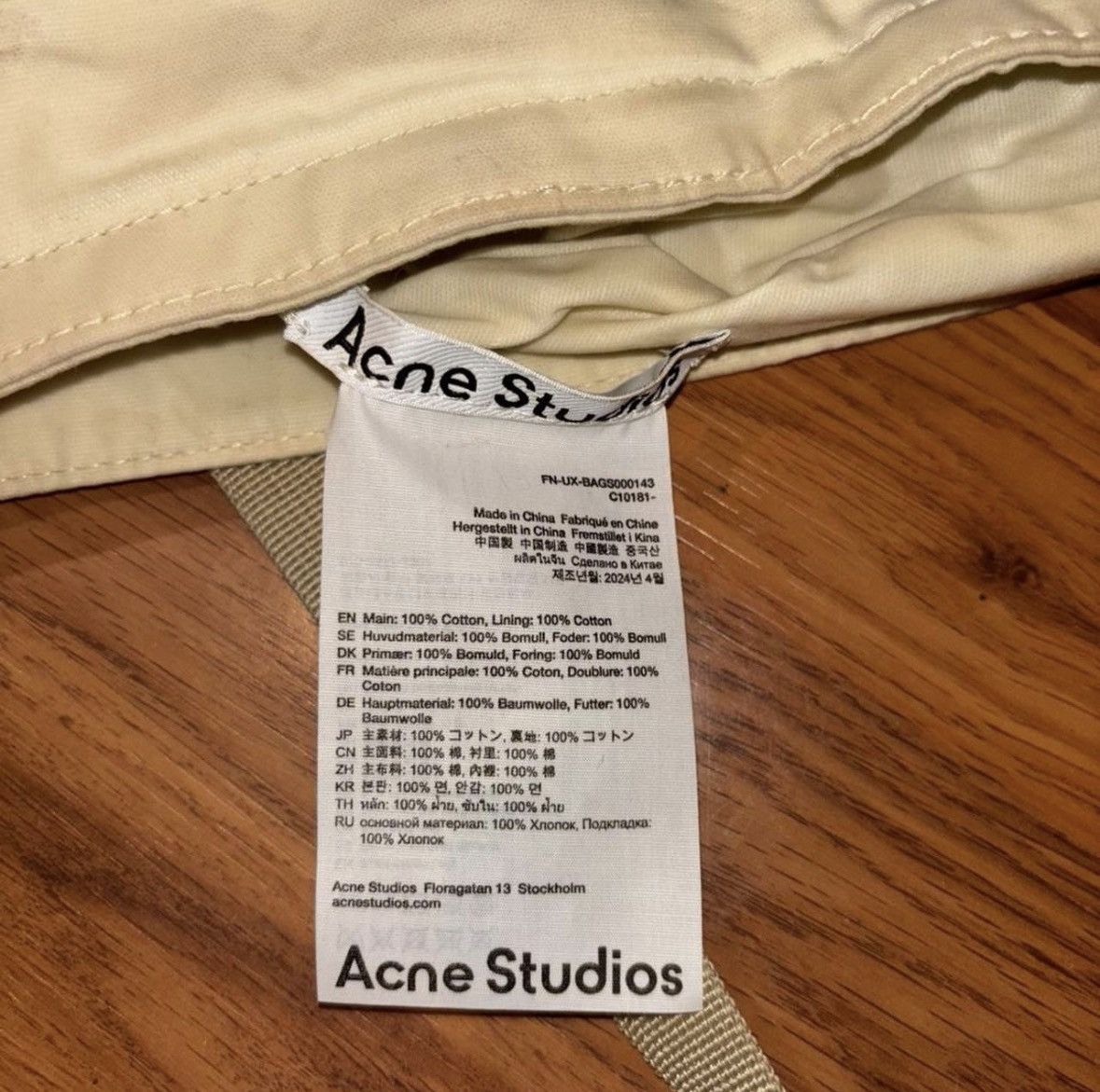 Acne Studios Acne studio cream messenger side bag Size ONE SIZE - 7 Thumbnail