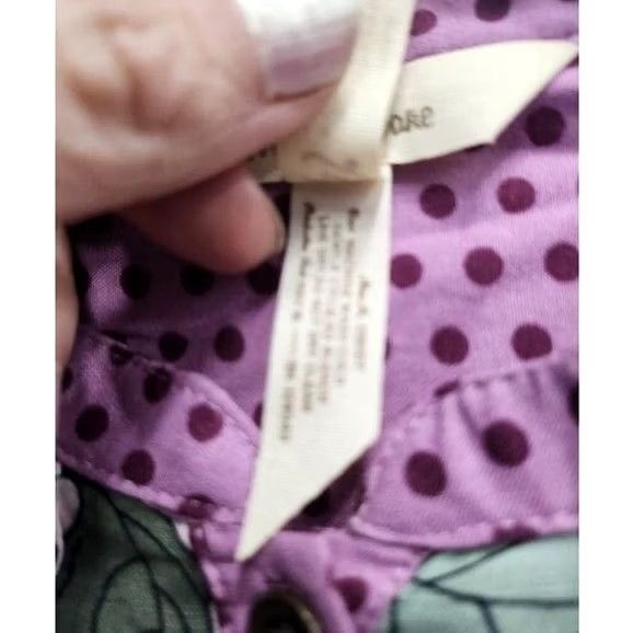 Vintage Matilda Jane Blouse Top M Purple Floral BOHO Cottage Bohemian Festival All Seasons Long Sleeve Relaxed Womens Size M / US 6-8 / IT 42-44 - 6 Thumbnail