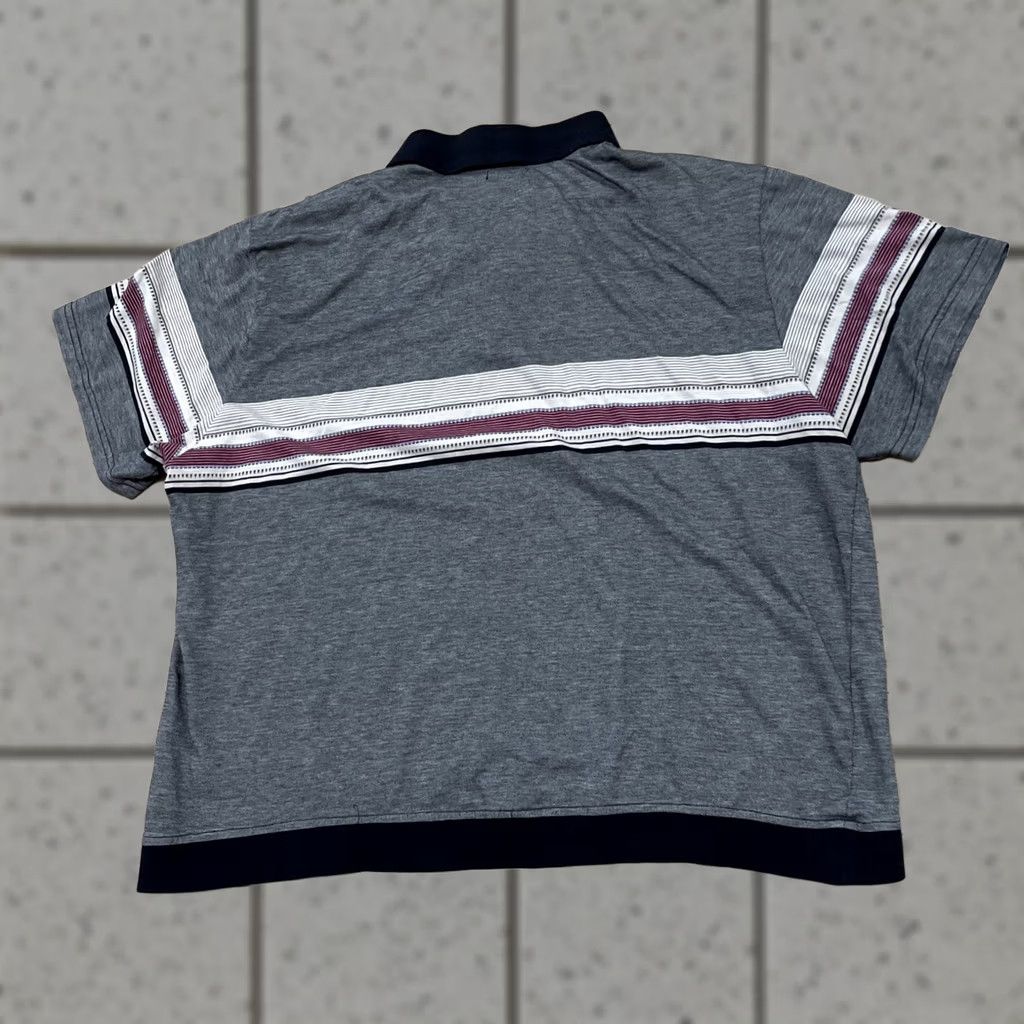 Vintage VINTAGE Knightsbridge Polo Shirt Men 3XL Gray Southwestern Aztec Red Stripe Shirt Polo Short Sleeve Knit Cotton Blend Geometric 90s Mens Size US XXL / EU 58 / 5 - 1 Thumbnail