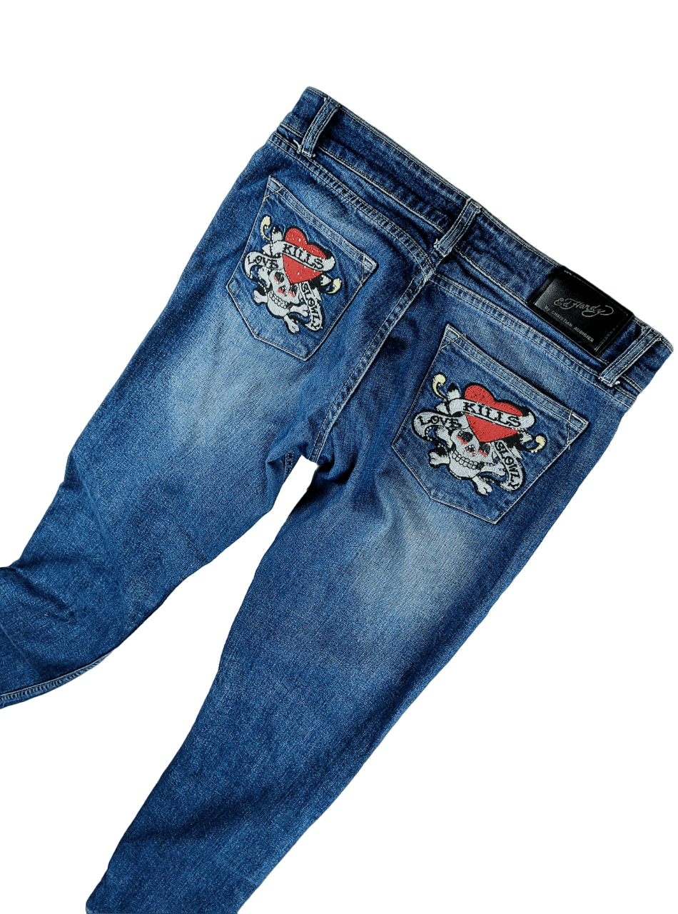 Ed Hardy × Vintage Vintage Ed Hardy Denim Jeans Womens 31 Size 31" - 2 Thumbnail