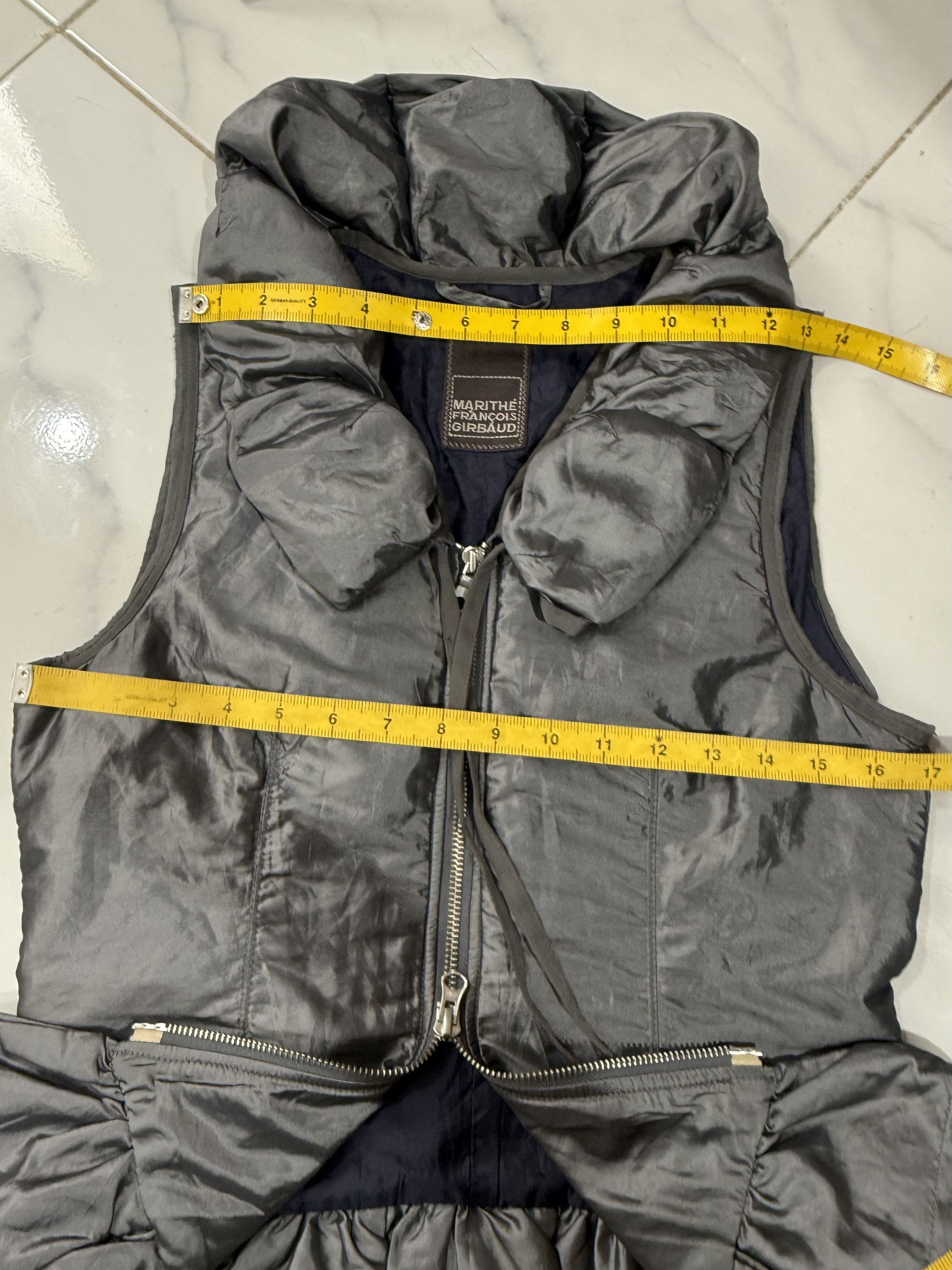 Marithe + Francois Girbaud Marithe Francois Girbaud Silver Nylon Down Vest Size M / US 6-8 / IT 42-44 - 10 Thumbnail