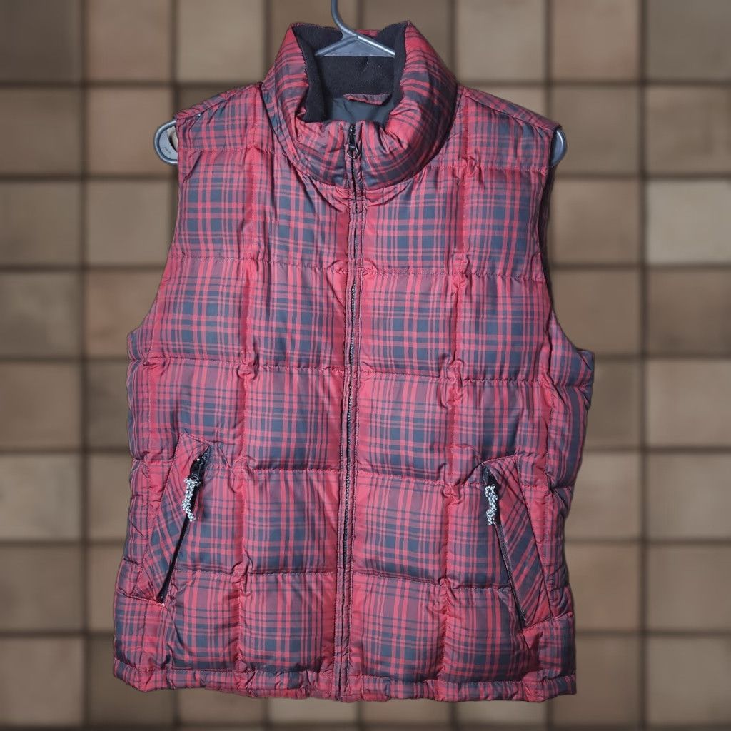 Eddie Bauer VINTAGE Eddie Bauer WeatherEdge Womens Vest - Red/Black Plaid Goose Down, Zip, Pockets, Short, Size S, Womens Size S / US 4 / IT 40 - 1 Thumbnail