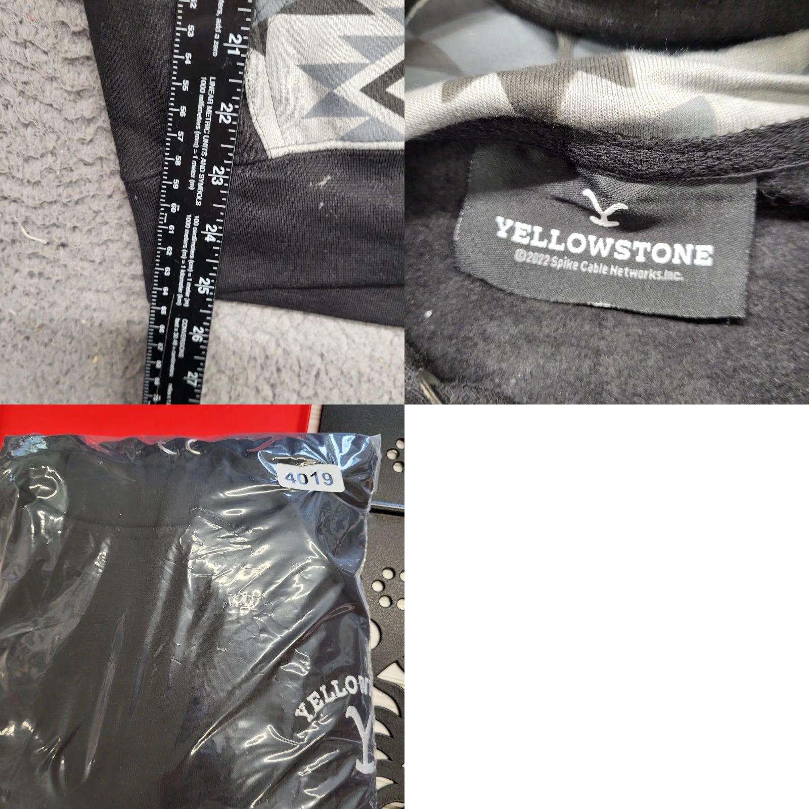 Logo 7 Yellowstone Dutton Ranch Logo Hoodie Mens Small Black Gray Southwestern Hoodie Graphic Print Pockets Western Cowboy Logo Pullover Reg Small Mens Size US S / EU 44-46 / 1 - 9 Thumbnail