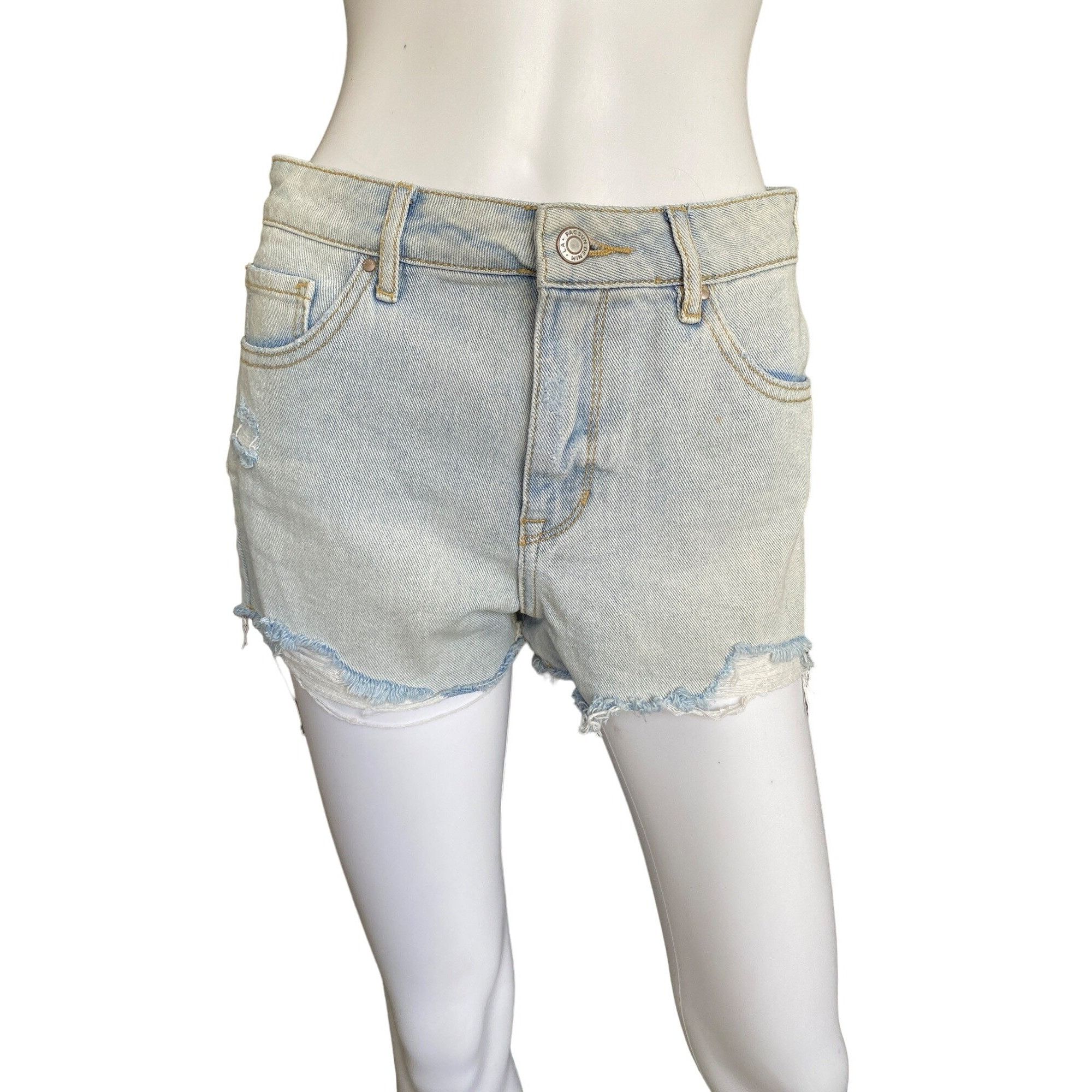 Pacsun Y2K PACSUN HIGH RISE ICON DENIM DISTRESSED SHORTS SZ 27 Size 27" / US 4 / IT 40 - 1 Thumbnail