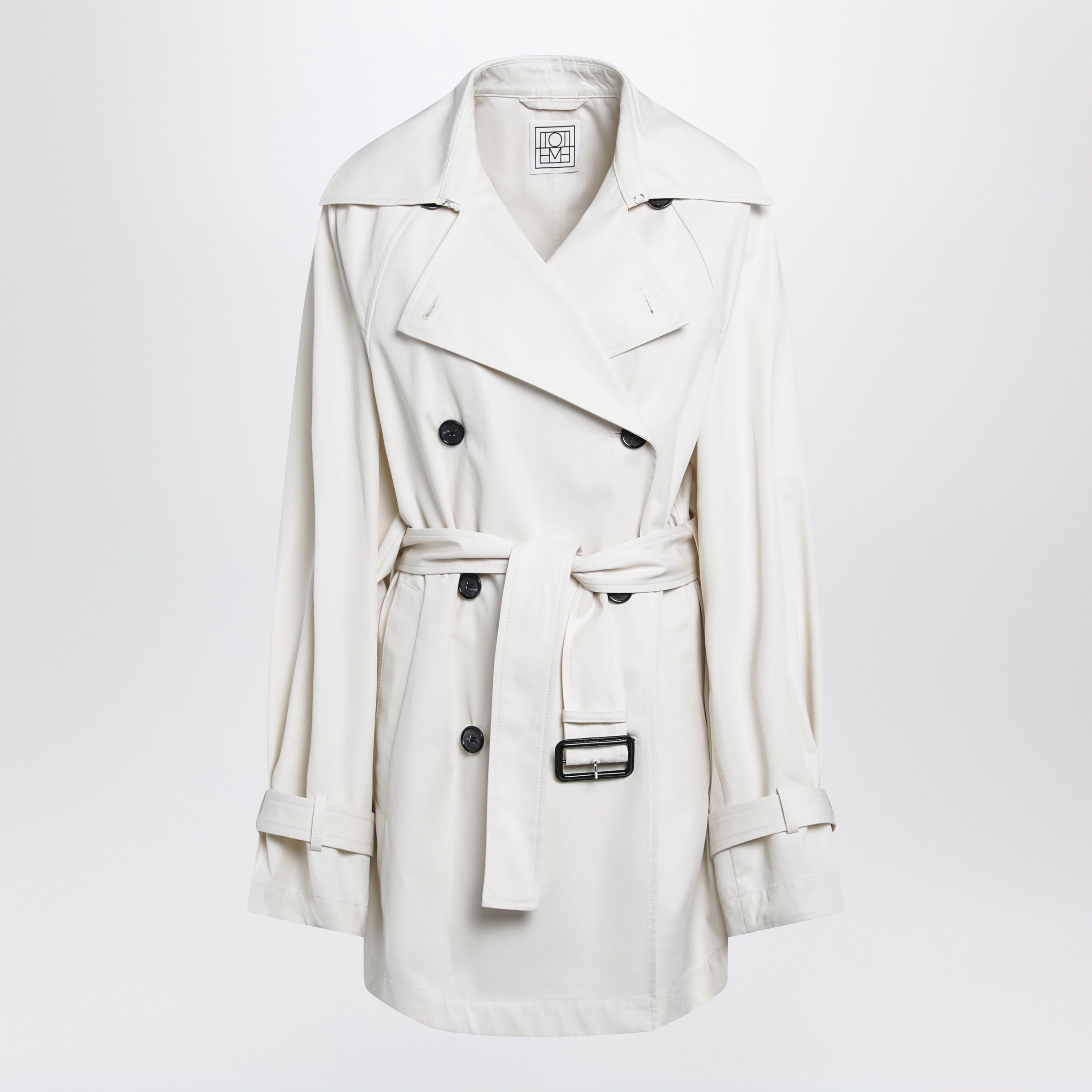 Toteme Toteme Ivory Double-Breasted Cotton Trench Coat Size M / US 6-8 / IT 42-44 - 1 Thumbnail