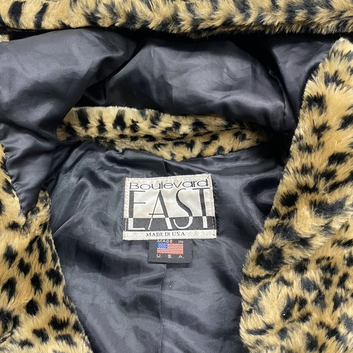 Other Vintage Boulevard East Womens Leopard Faux Fur Coat Size XXL / US 16-18 / IT 52-54 - 5 Thumbnail