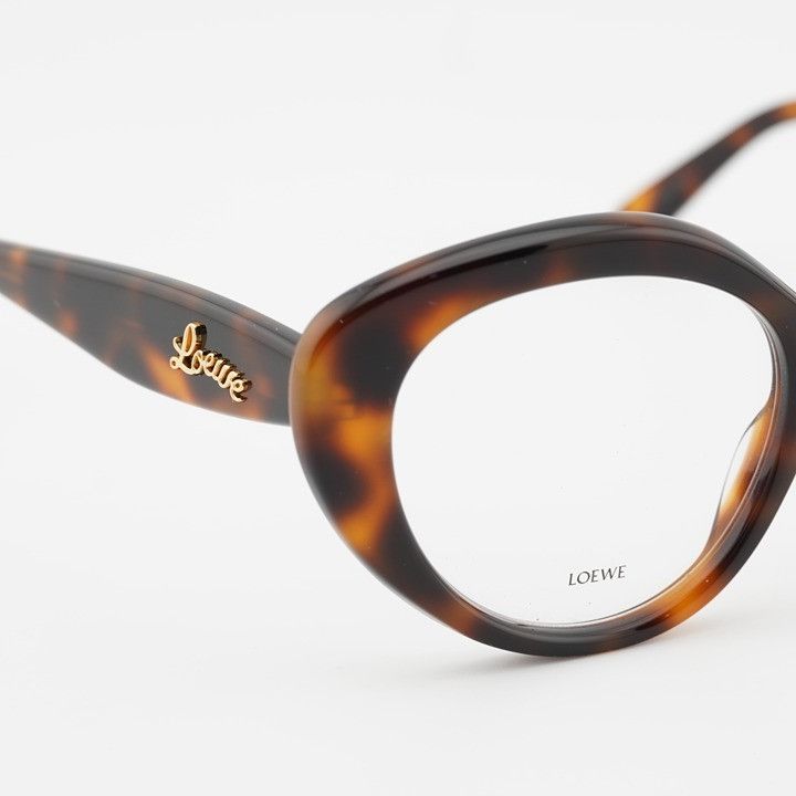 Loewe Loewe LW50088I 052 Eyeglasses Dark Havana 52mm Cat Eye Frame Size ONE SIZE - 6 Thumbnail