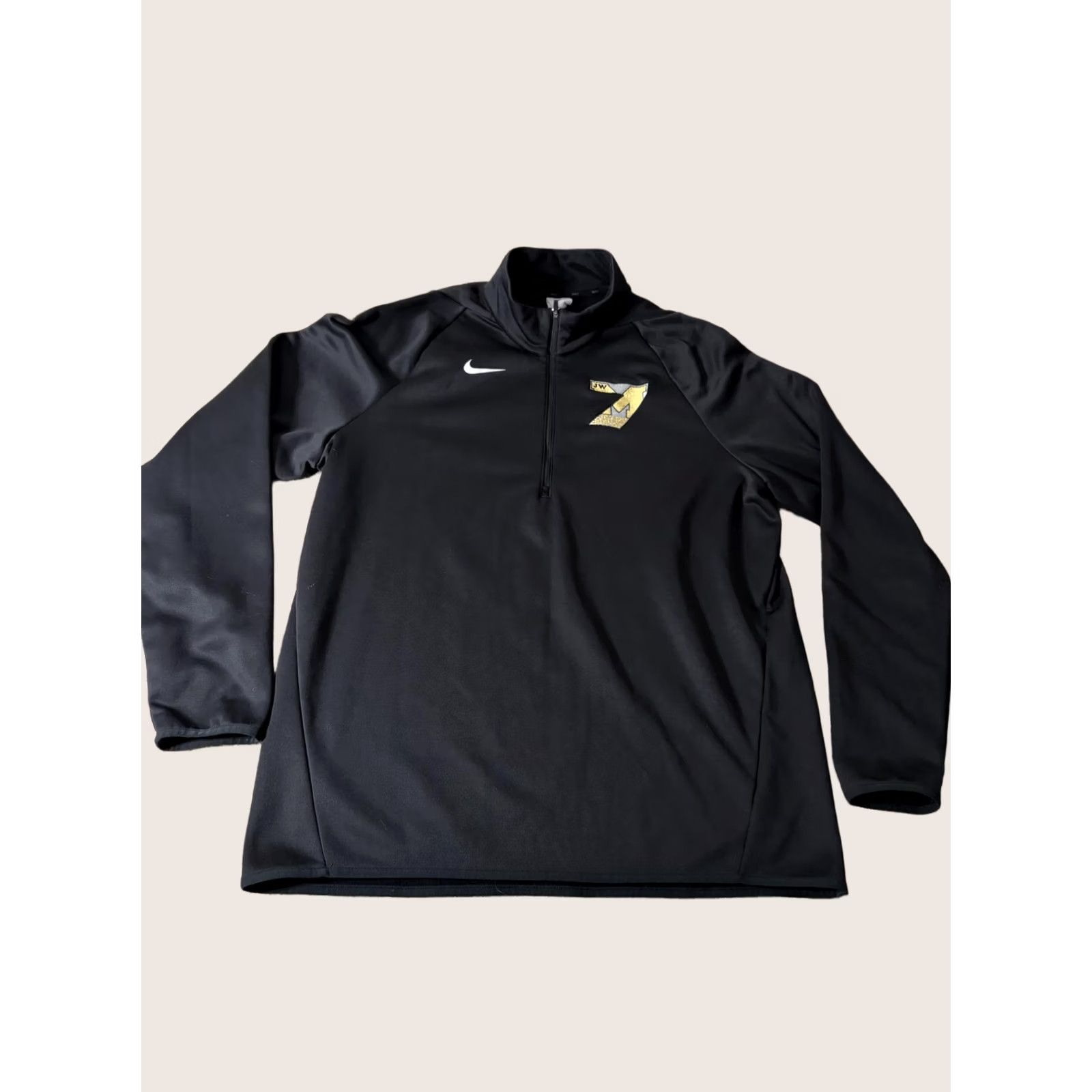 Nike Nike Dri-FIT Shirt Mens Large Black 1/4 Zip Mock Neck JW 2022 District Champions Size US L / EU 52-54 / 3 - 1 Thumbnail