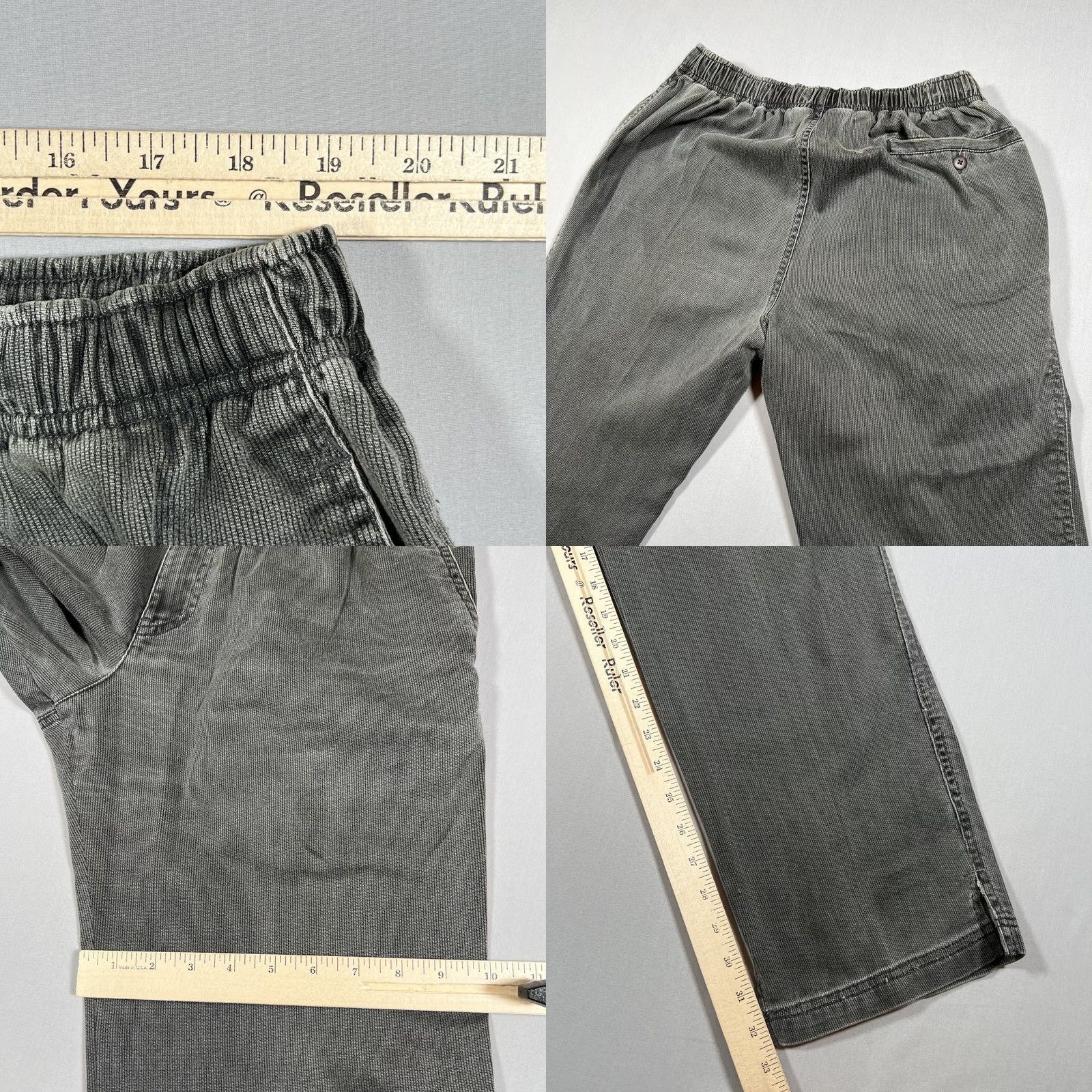 The Territory Ahead The Territory Ahead Men Small Gray Corduroy Pants Elastic Waist Drawstring Size US 29 - 8 Thumbnail