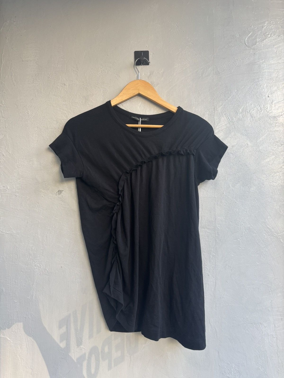 Yohji Yamamoto deconstructed flora black top