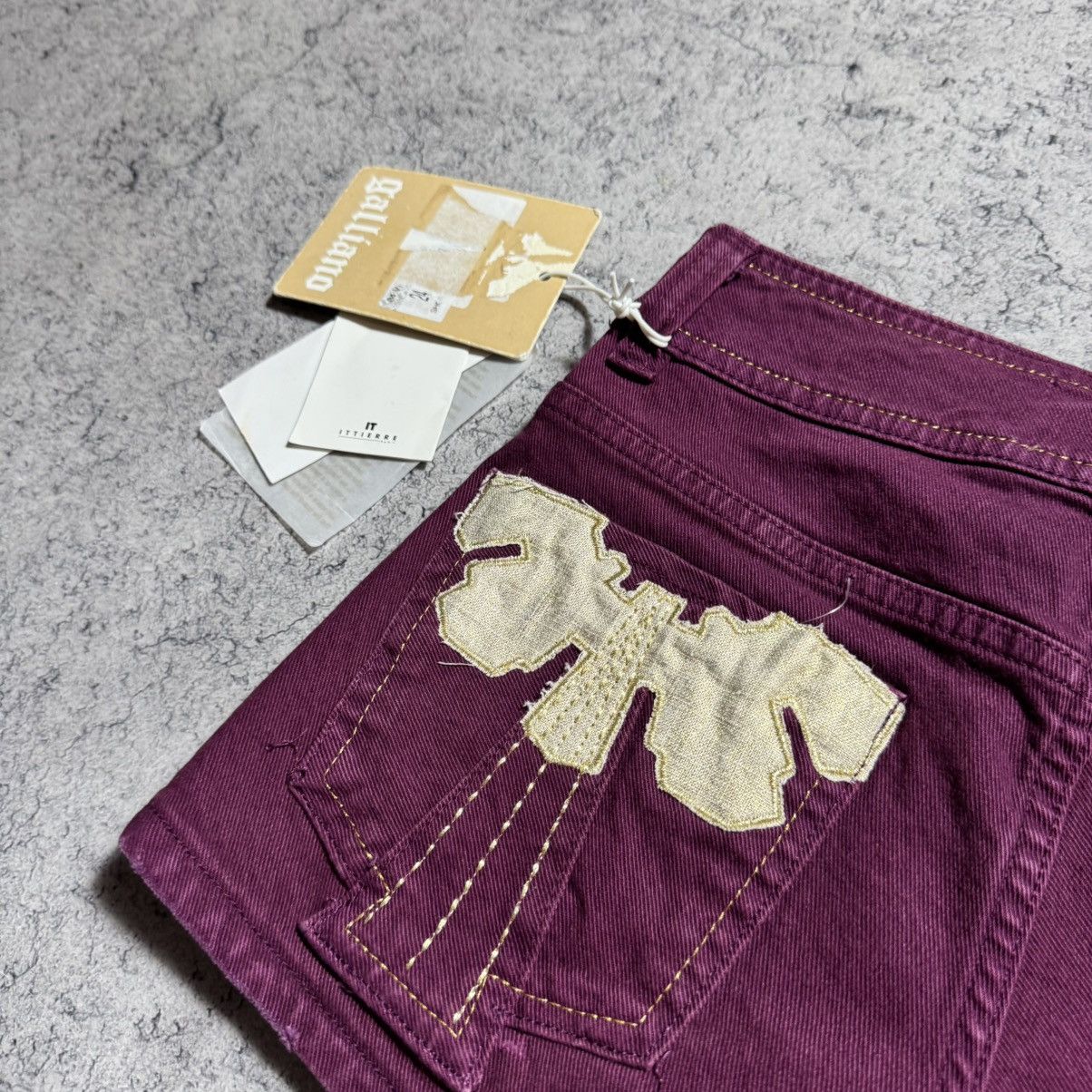 John Galliano NEW Galliano Y2K 00s Mini Shorts Size 25" / US 0 / IT 36 - 4 Thumbnail