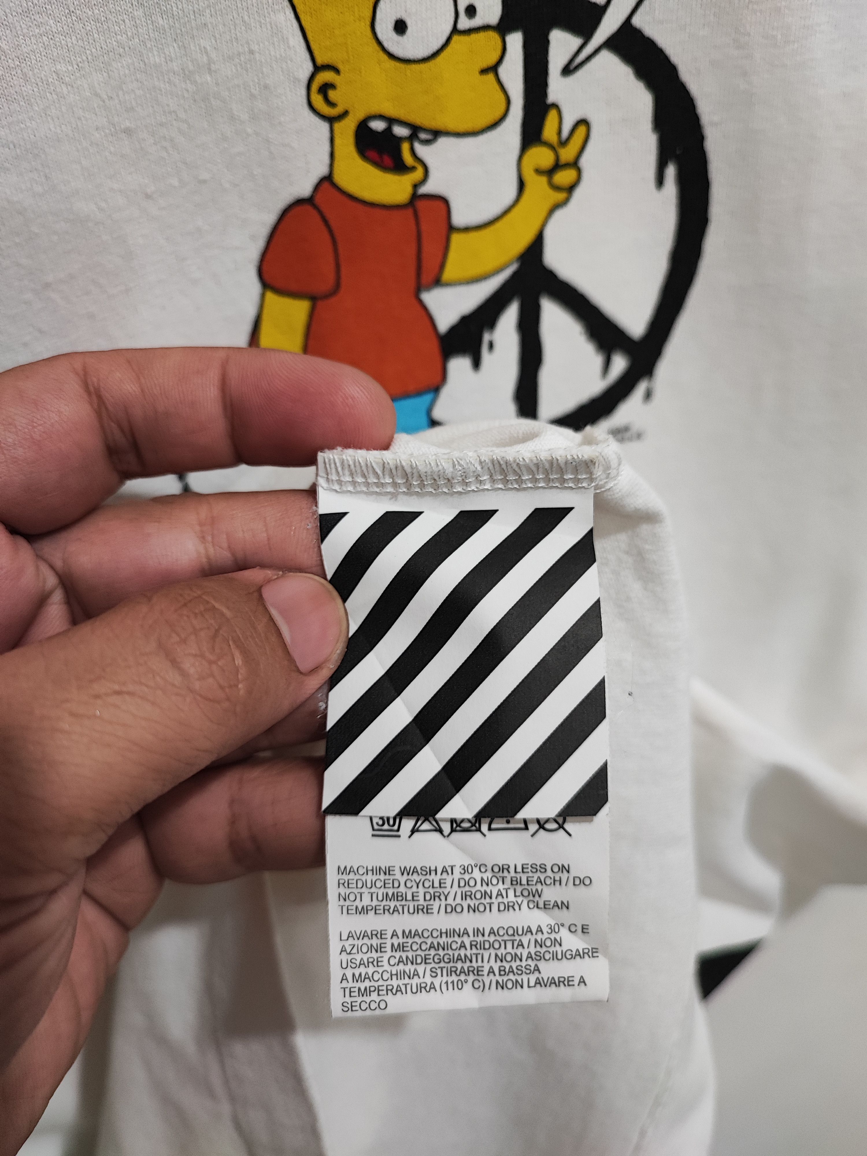 Off-White OFF-WHITE - BART PEACE SIGN S/S SLIM FIT TEE Size US L / EU 52-54 / 3 - 5 Thumbnail