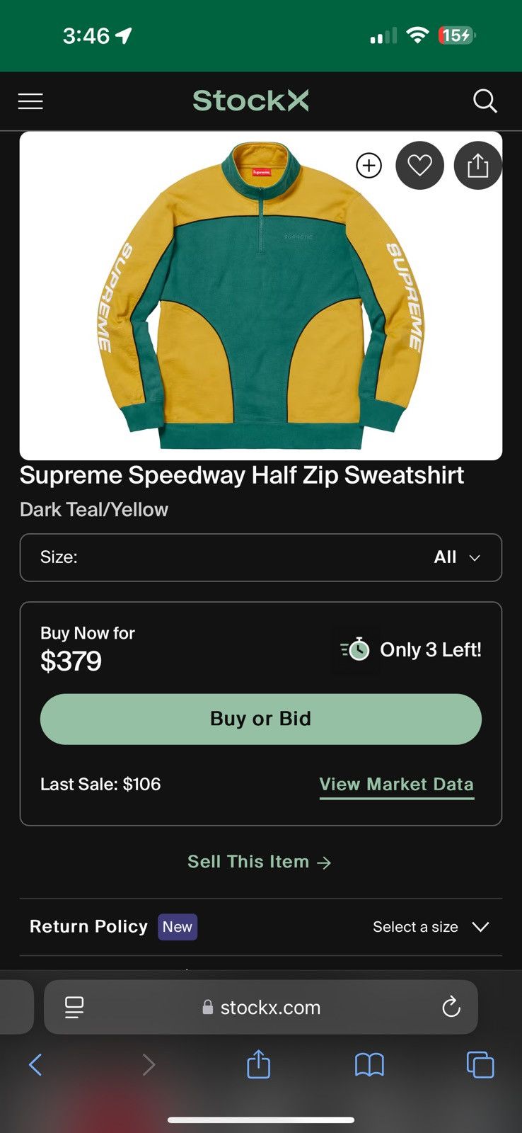 Supreme Supreme Speedway Half Zip Sweatshirt *SALE* Size US L / EU 52-54 / 3 - 10 Thumbnail