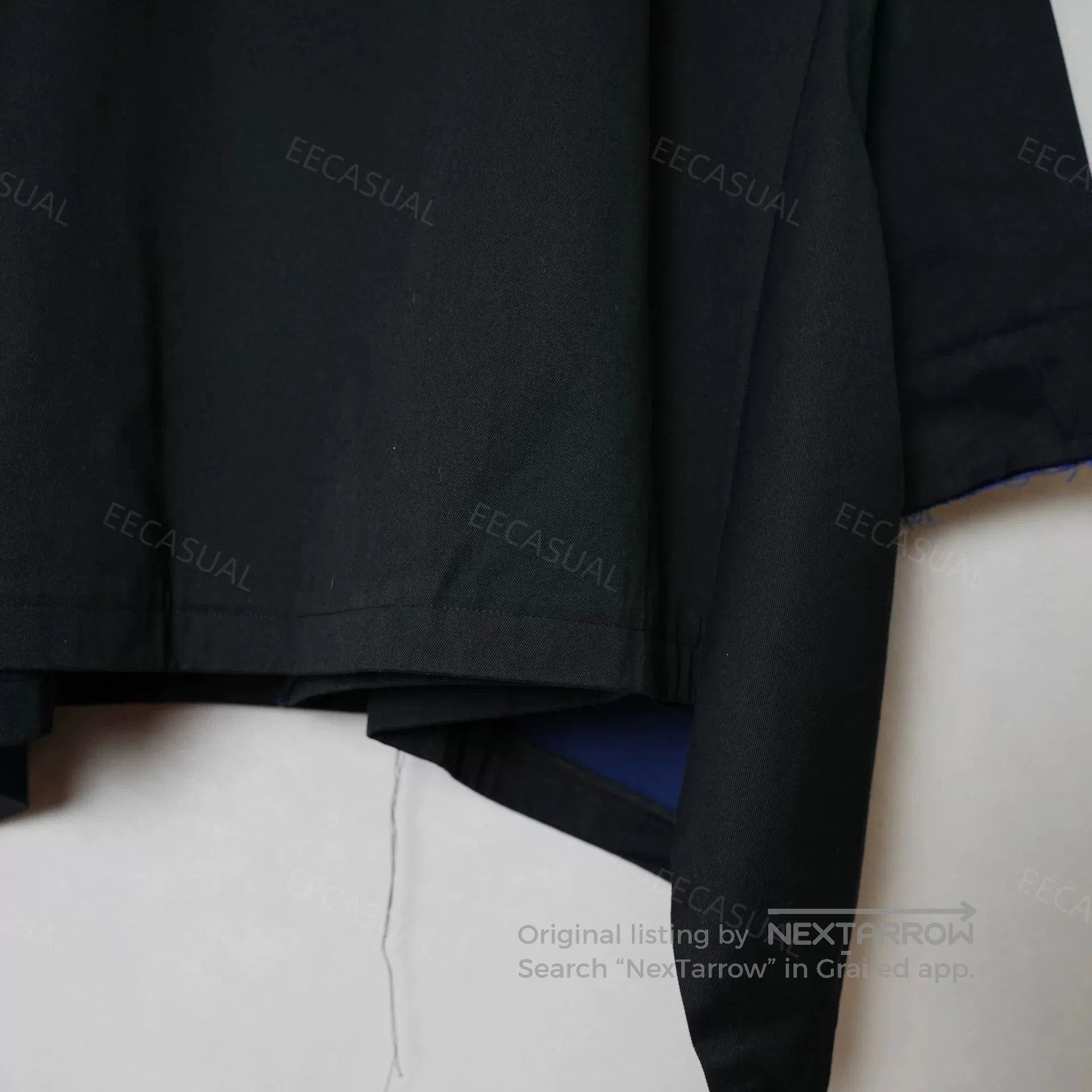 Y's Asymmetric Blue Trimmed Y's Coat. Size M / US 6-8 / IT 42-44 - 7 Thumbnail