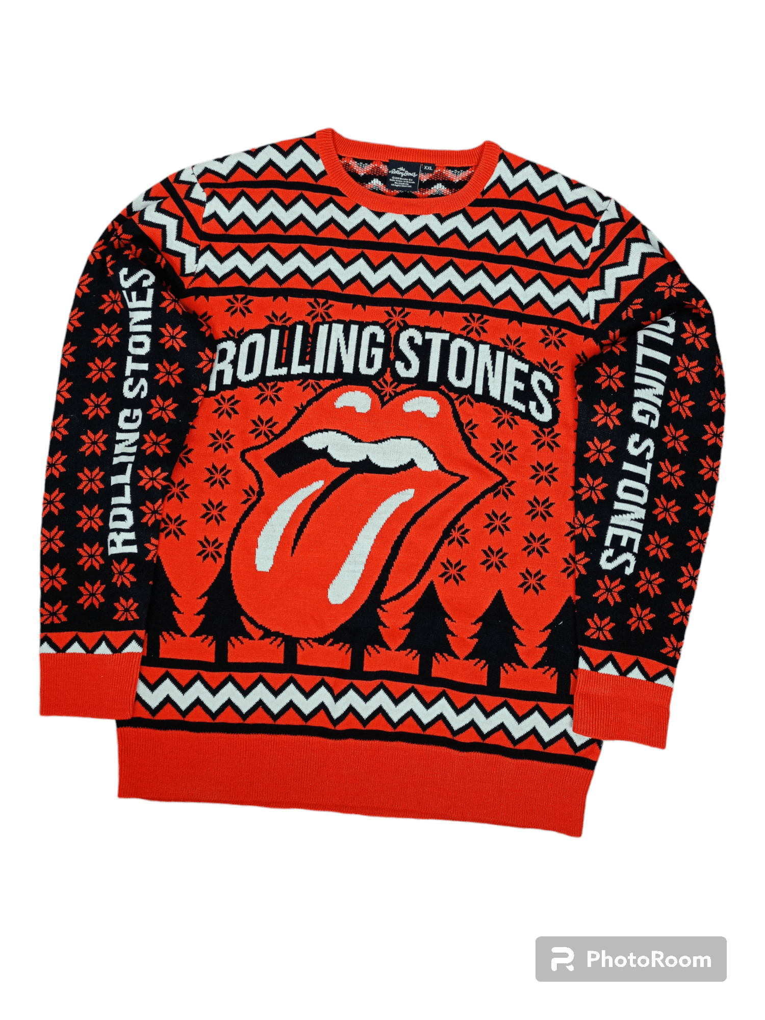 Image of Alternative x The Rolling Stones Sweater The Rolling Stones Vintage Sweatshirt in White Red Black (