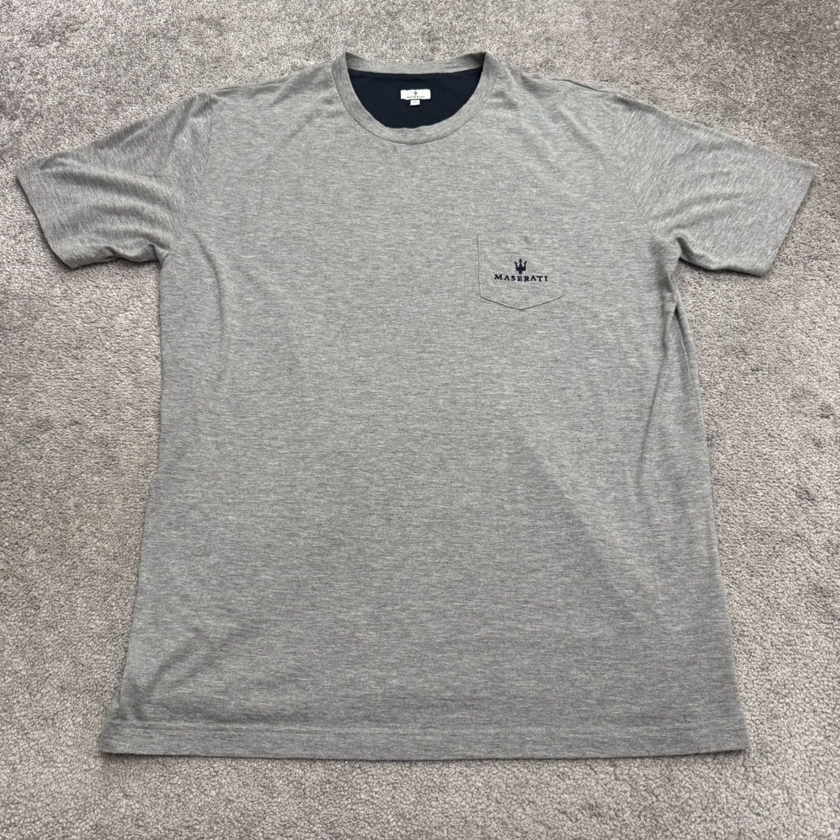 Maserati Maserati T-Shirt Crew Neck Mens 3XL Gray Short Sleeve Pocket Tee Shirt Size US XXL / EU 58 / 5 - 2 Thumbnail