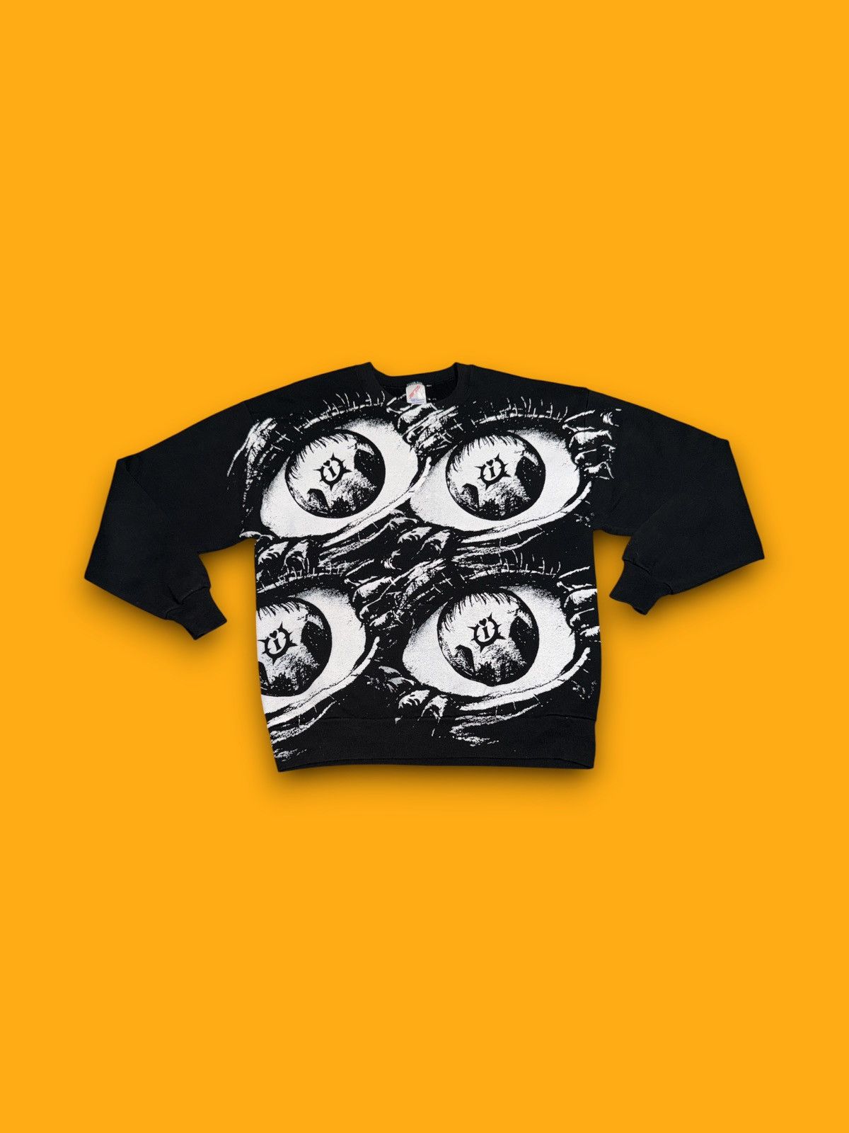 Jerzees Vintage All seeing eyes dark graphic AOP Jerzees sweatshirt Size US M / EU 48-50 / 2 - 1 Thumbnail
