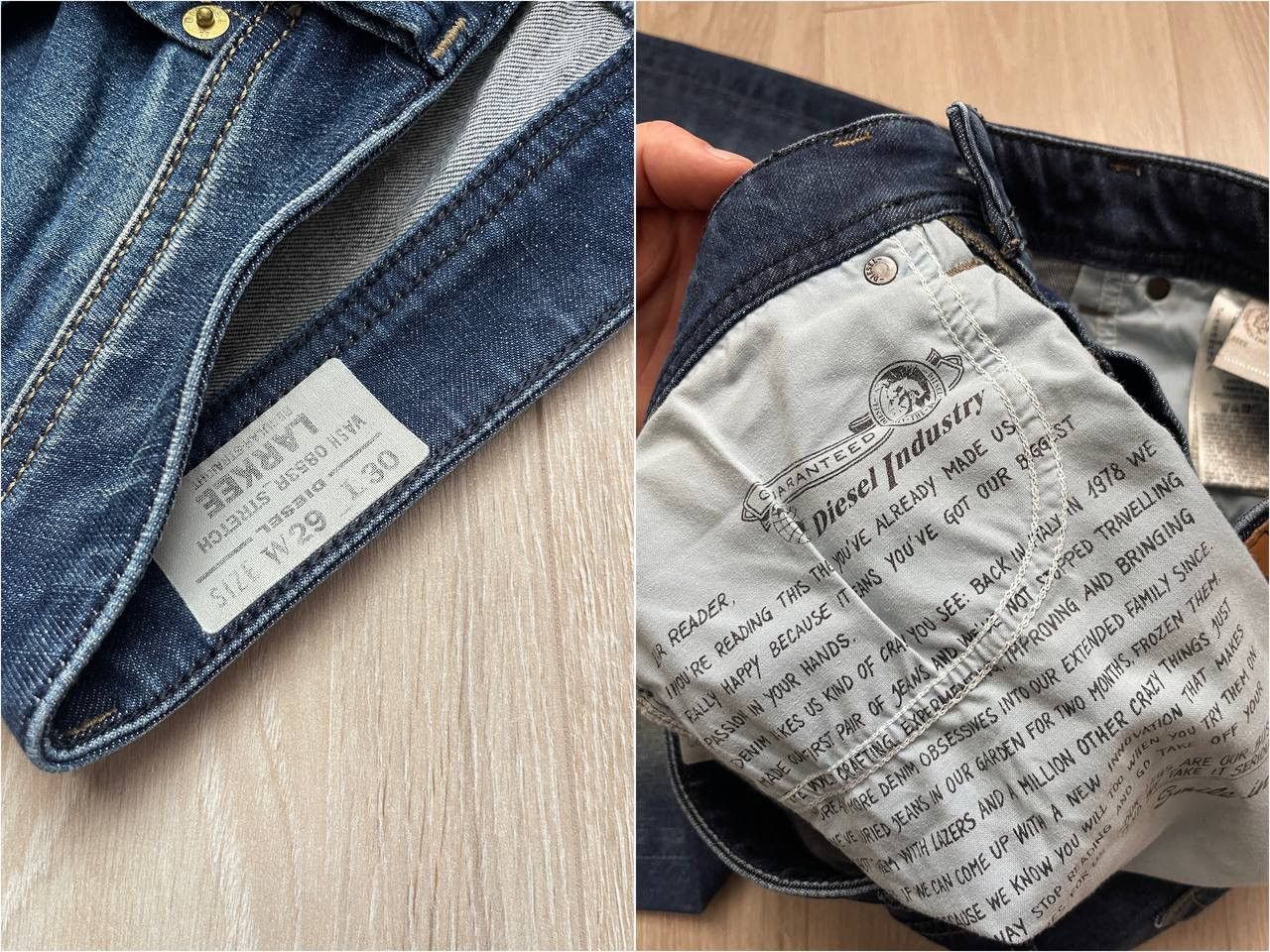 Diesel Vintage Diesel Blue Jeans Denim Size W29 L30 Size US 29 - 6 Thumbnail