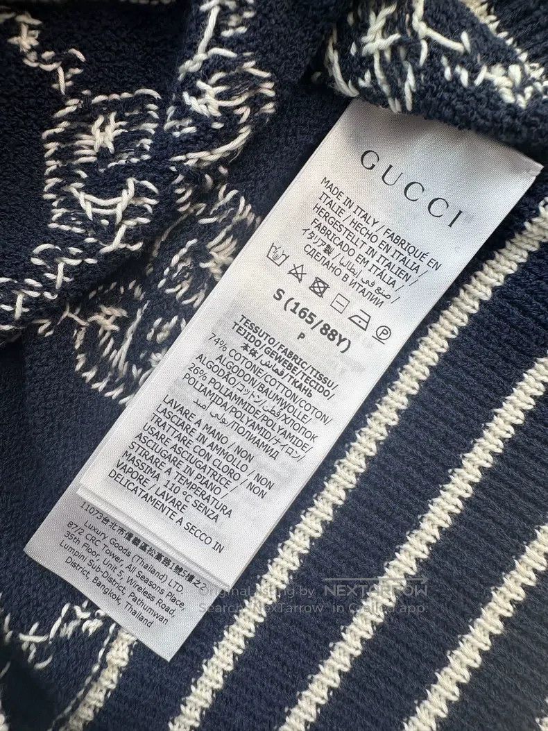 Gucci Gucci Logo jacquard full print knitted short sleeves Size S / US 4 / IT 40 - 9 Thumbnail