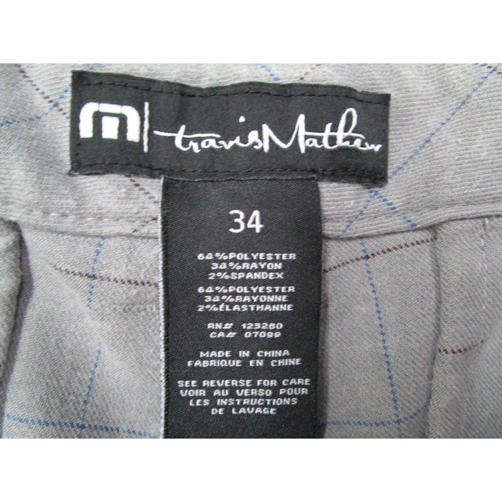 TravisMathew Travis Mathew Shorts Mens 34 Gray Check 9" Knit Golf Casual Beach Walk Stretch Size US 34 / EU 50 - 2 Thumbnail