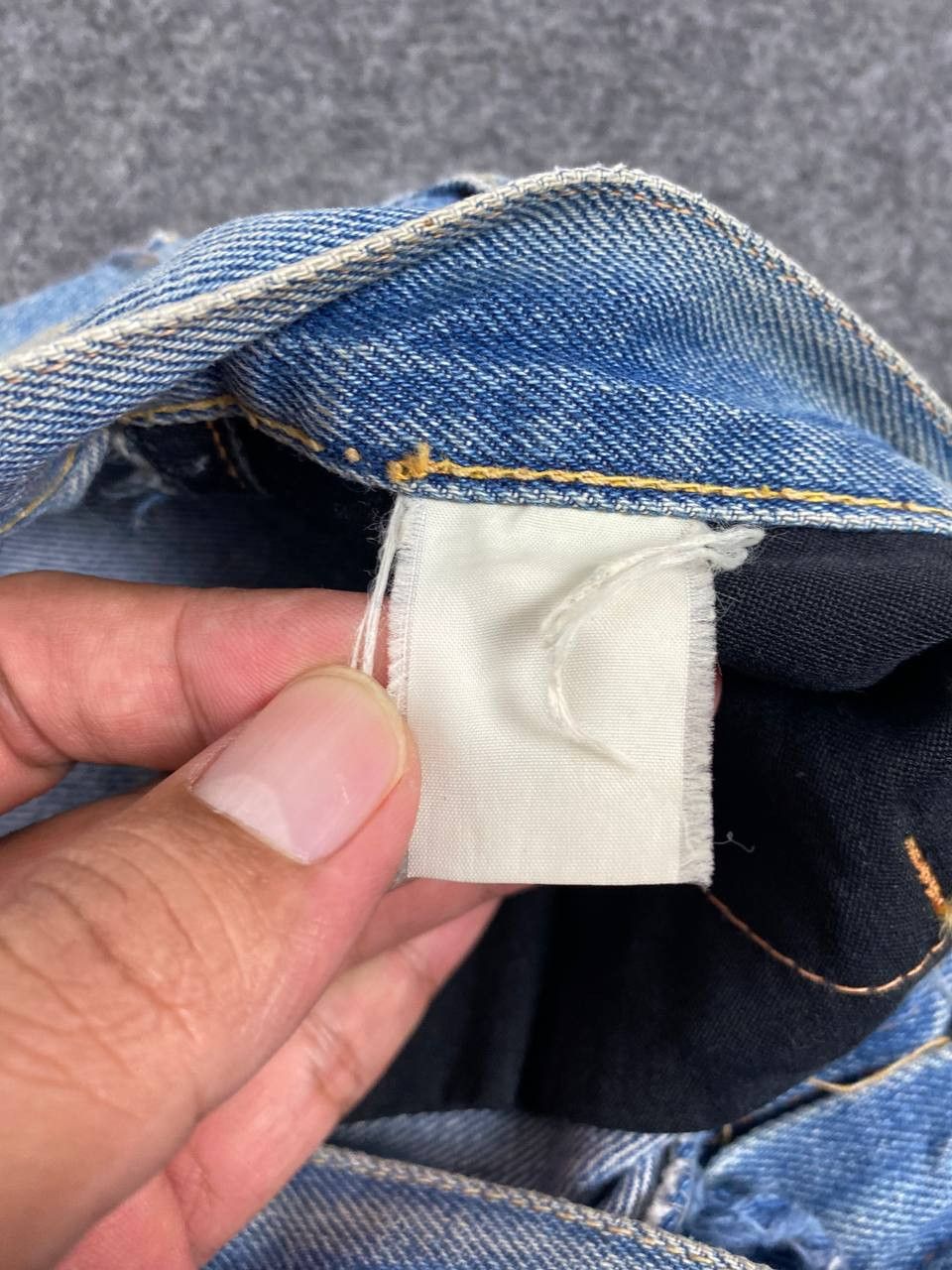 Japanese Brand vintage big mountain distressed reworked denim Size US 30 / EU 46 - 14 Thumbnail