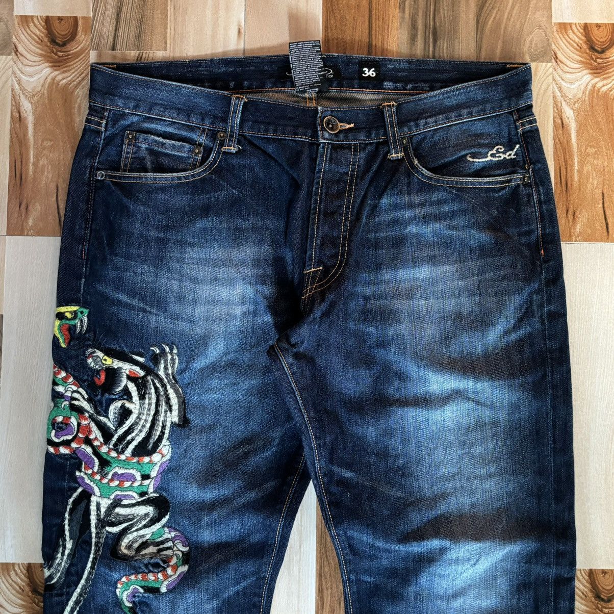 Ed Hardy Crazy Vintage 00s Edhardy Baggy Denim Size US 36 / EU 52 - 6 Thumbnail