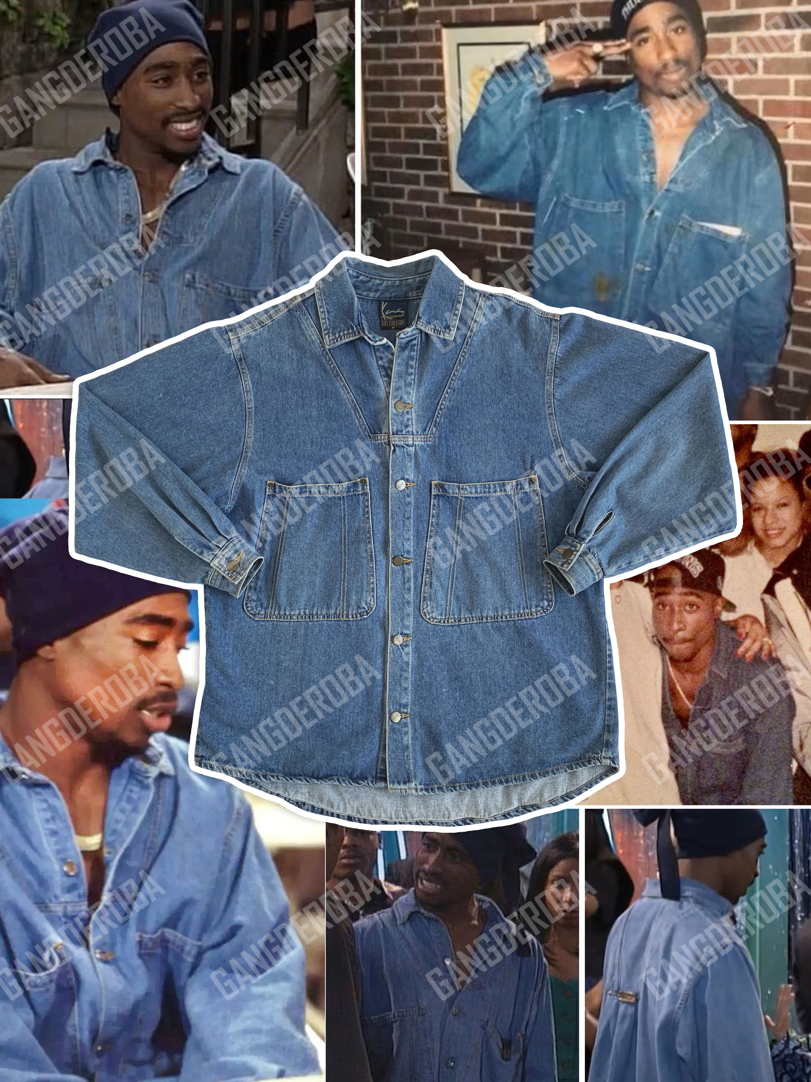 Karl Kani RARE Vintage 90s KARL KANI Button Up Shirt Jacket 2pac Tupac Size US M / EU 48-50 / 2 - 1 Thumbnail
