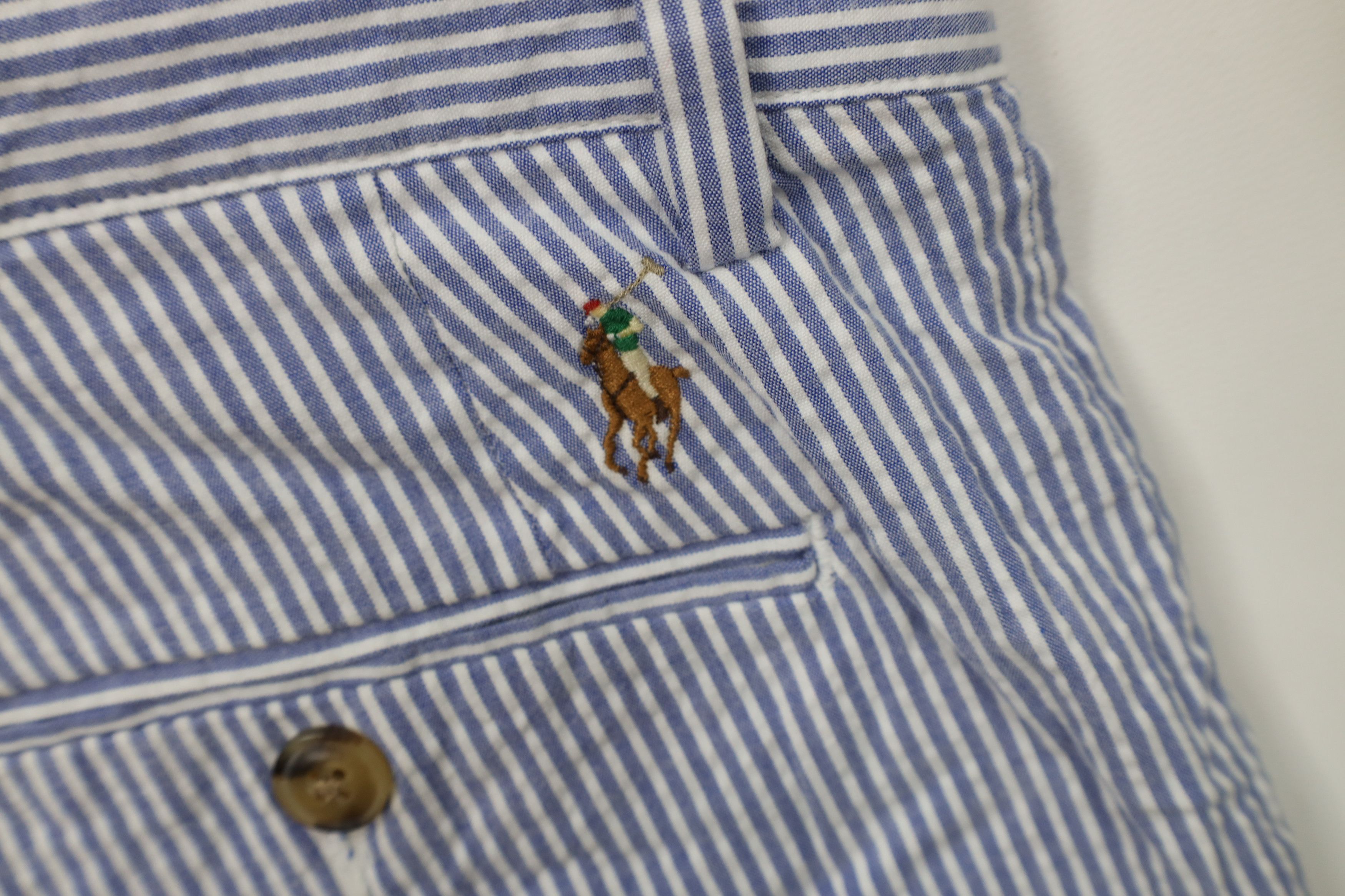Ralph Lauren Vintage Ralph Lauren Striped Seer Sucker Chino Shorts Size US 35 - 13 Thumbnail