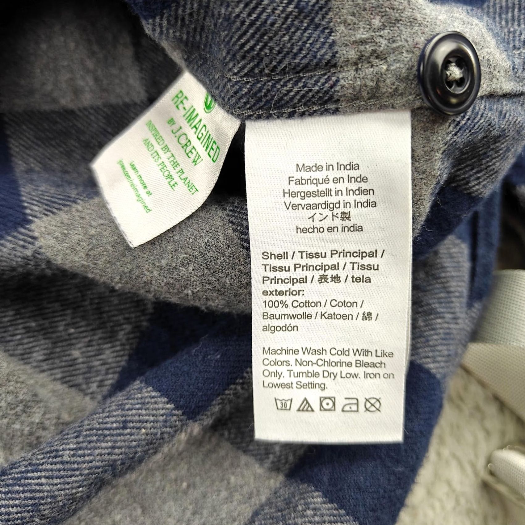 J.Crew J.CREW Shirt Mens Large Blue Plaid Slim Fit Long Sleeve Button-Up Size US L / EU 52-54 / 3 - 3 Thumbnail