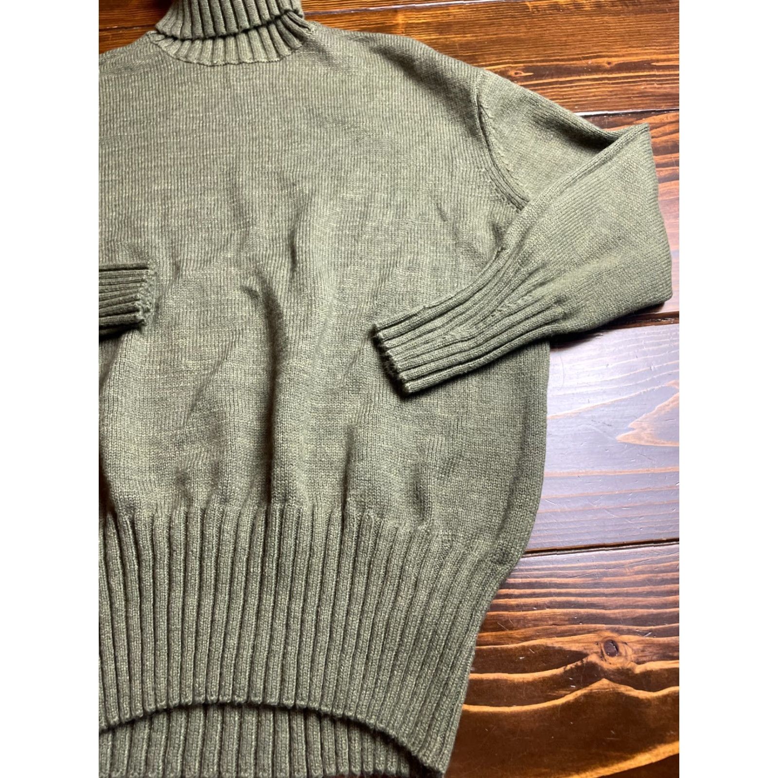 Vintage A New Day Sweater Womens Size M Green Pullover Turtleneck Long Sleeve Casual Winter Size M / US 6-8 / IT 42-44 - 3 Thumbnail