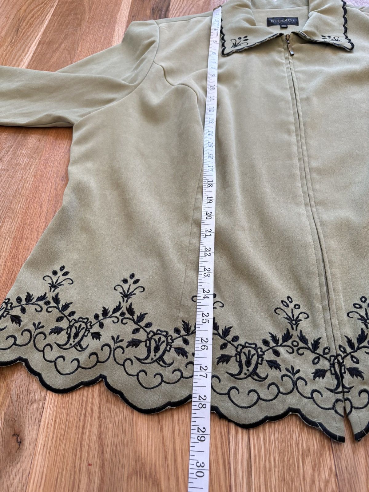Other Studio I Vintage 90s Sage Green Paisley Floral Jacket L Size US L / EU 52-54 / 3 - 9 Thumbnail