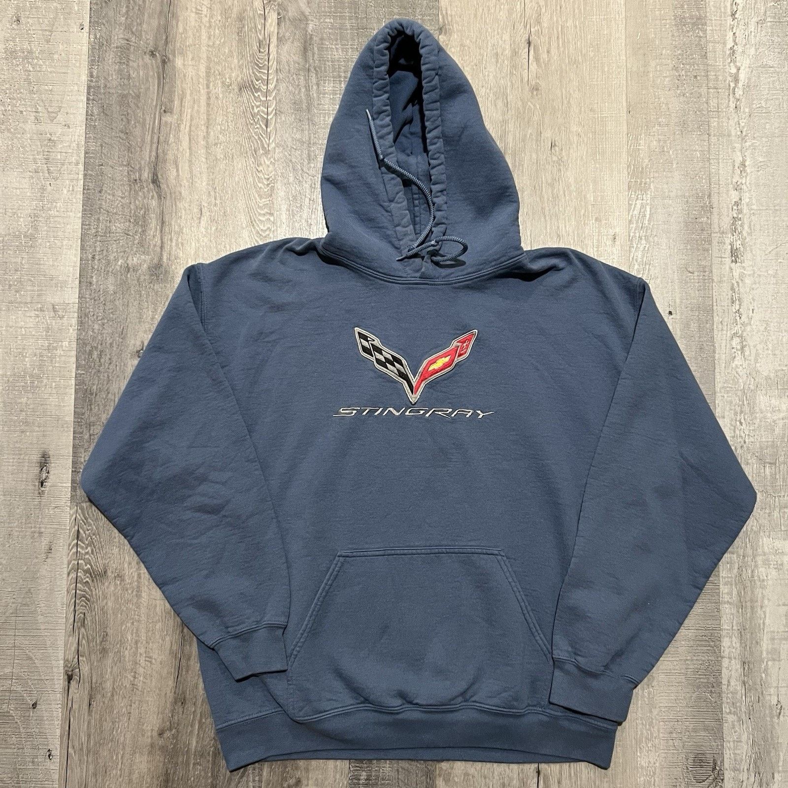 Other Corvette Stingray Pull Over Y2K Hoodie Blue Racing Size US M / EU 48-50 / 2 - 1 Thumbnail