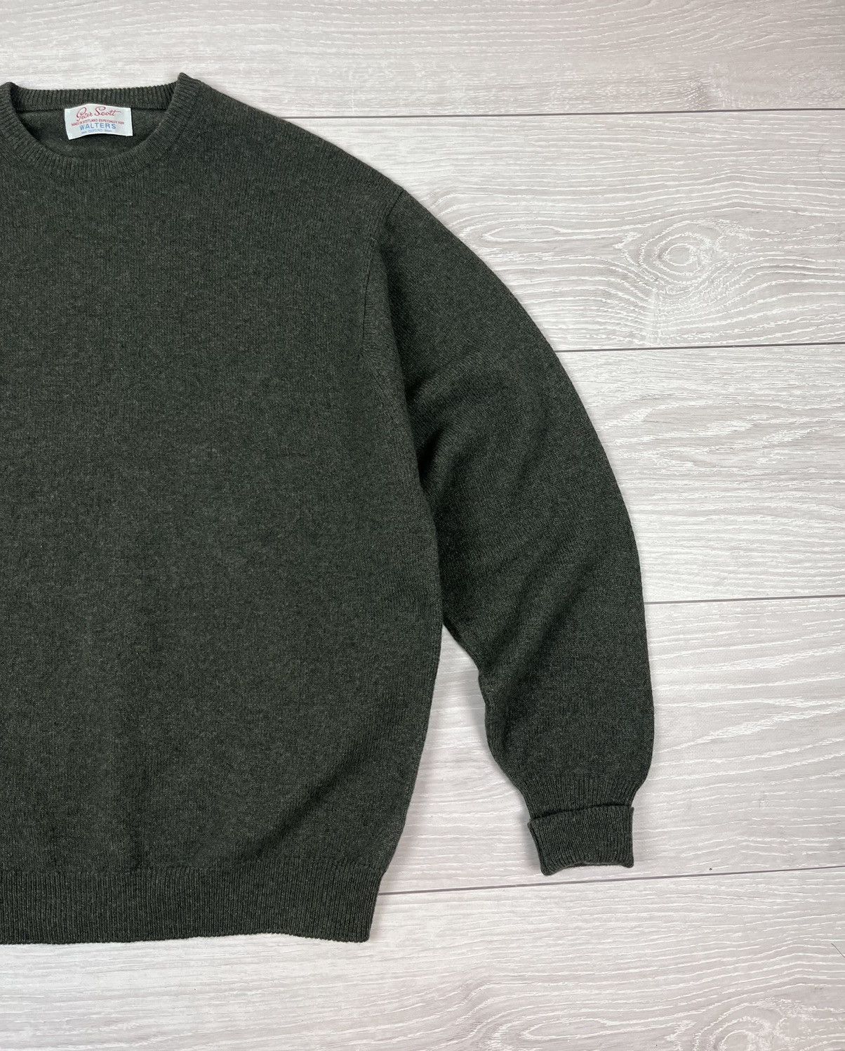 Vintage Peter Scott Walters Oxford Green Wool Knit Sweater Size US L / EU 52-54 / 3 - 10 Thumbnail