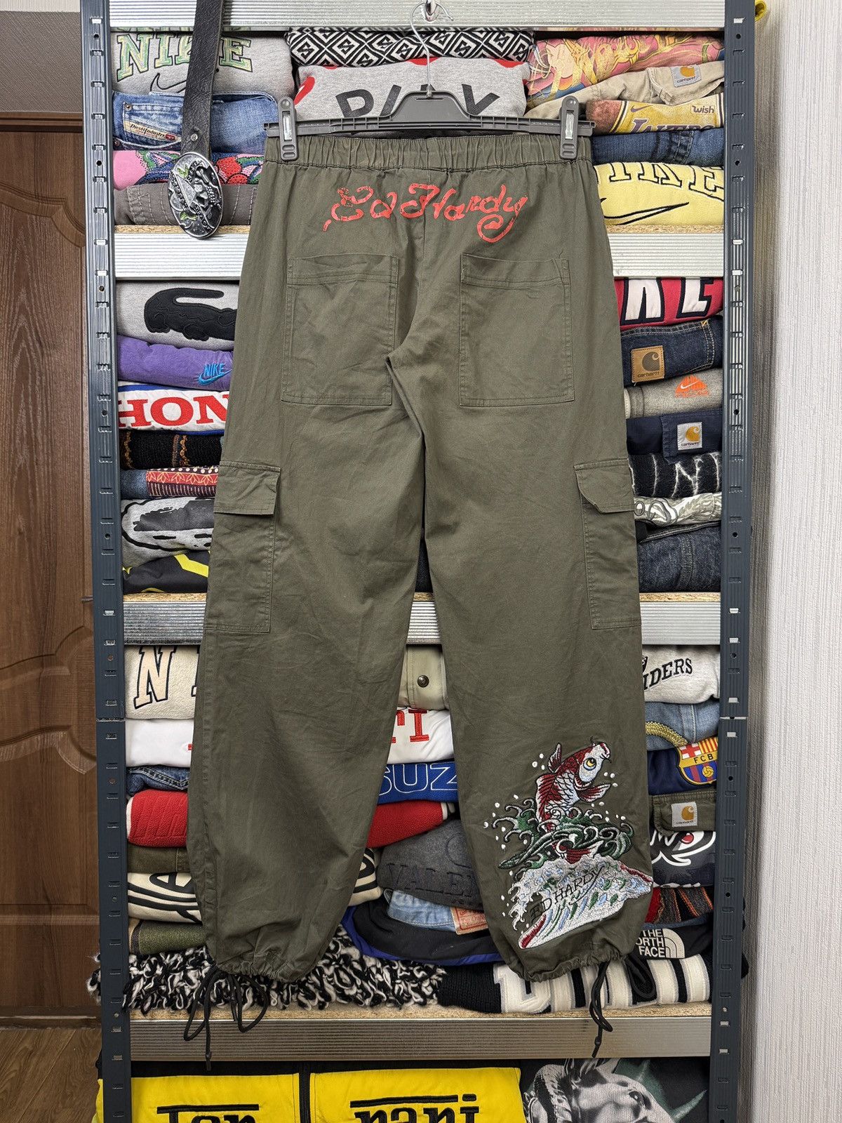Christian Audigier Ed Hardy Cargo Pants Baggy joggers big Logo Drill Size US 32 / EU 48 - 1 Thumbnail