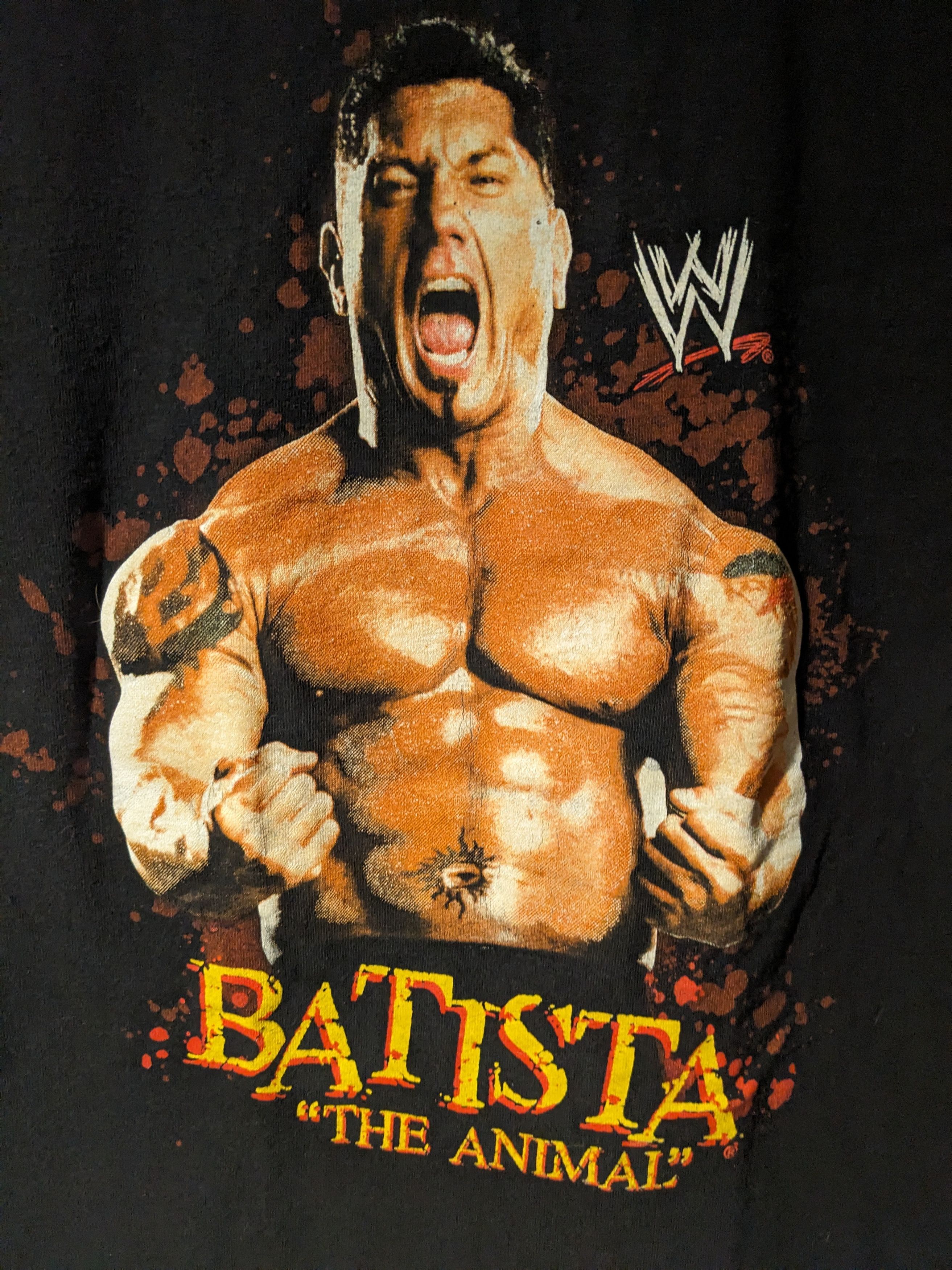 Vintage × WWE Vintage 90s WWE Batista The Animal Kids Medium T-Shirt Size US M / EU 48-50 / 2 - 2 Thumbnail