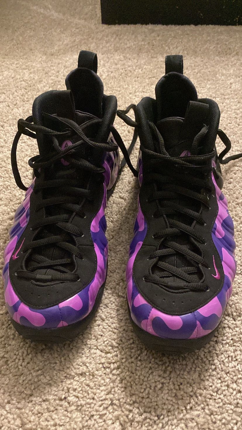 Nike Nike Air Foamposite Pro Purple Camo Size US 11.5 / EU 44-45 - 3 Thumbnail
