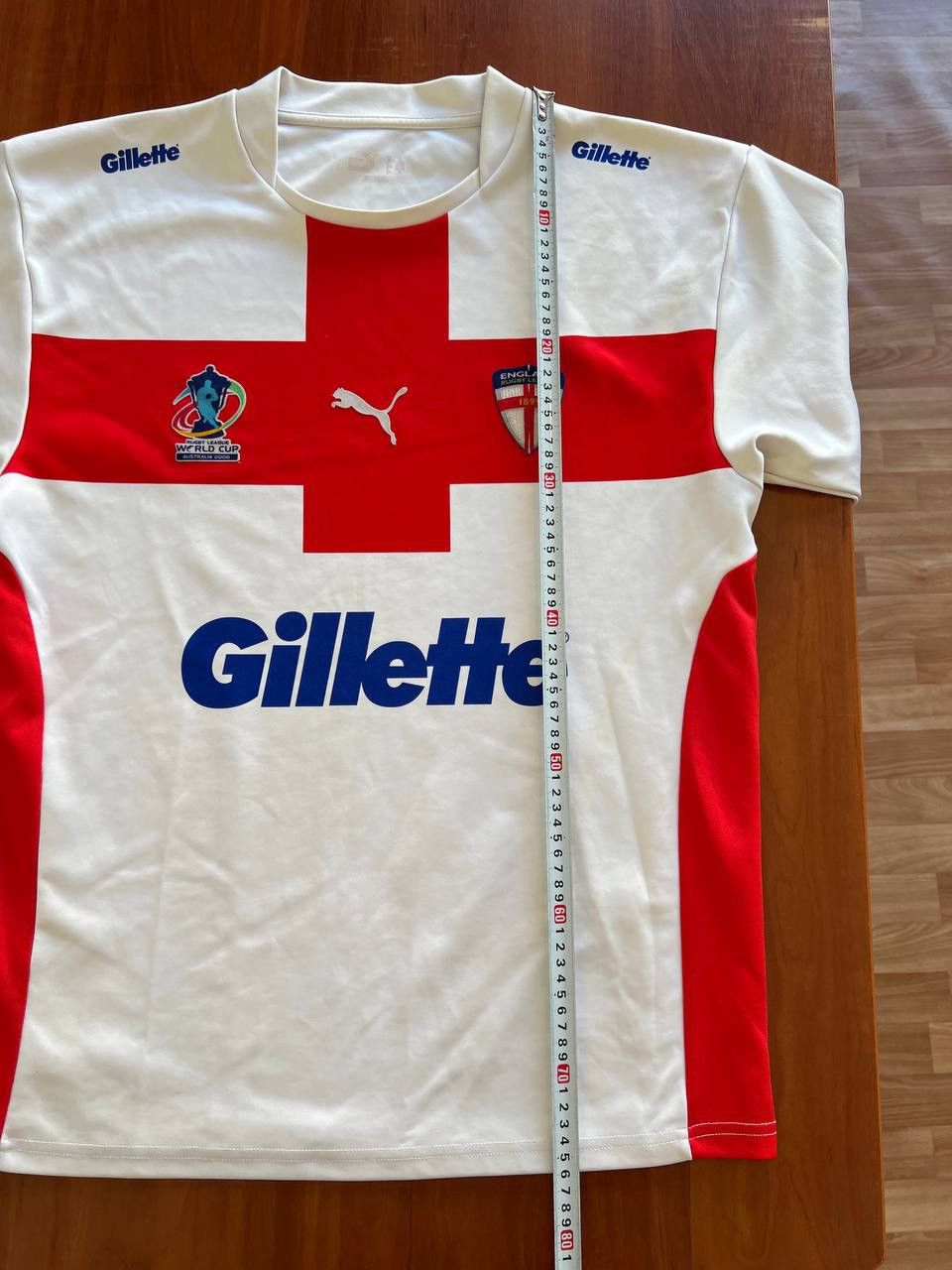 Vintage 2008 ENGLAND TEAM RUGBY WORLD CUP PUMA SHIRT JERSEY SIZE L Size US L / EU 52-54 / 3 - 21 Thumbnail
