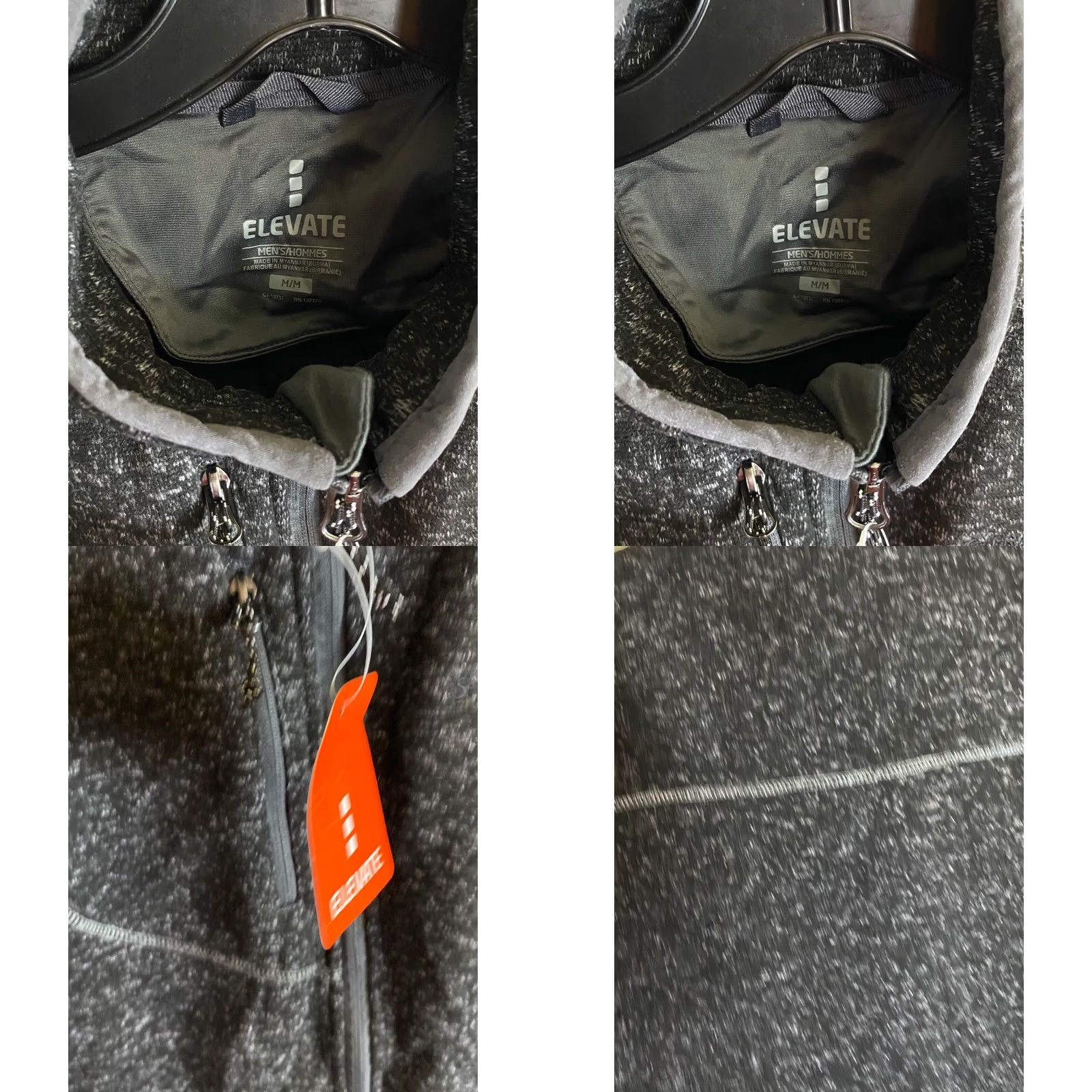 Vintage NWT Elevate Gray Zippered Multi Pocket Fleece Vest Medium M Mens Size US M / EU 48-50 / 2 - 8 Thumbnail