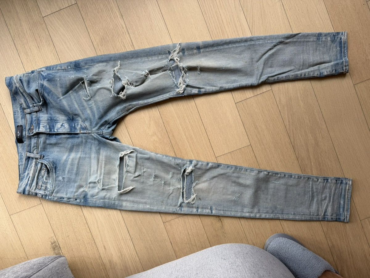 Amiri Amiri Jeans Blue straight distressed jeans size 31 Size US 31 - 2 Thumbnail