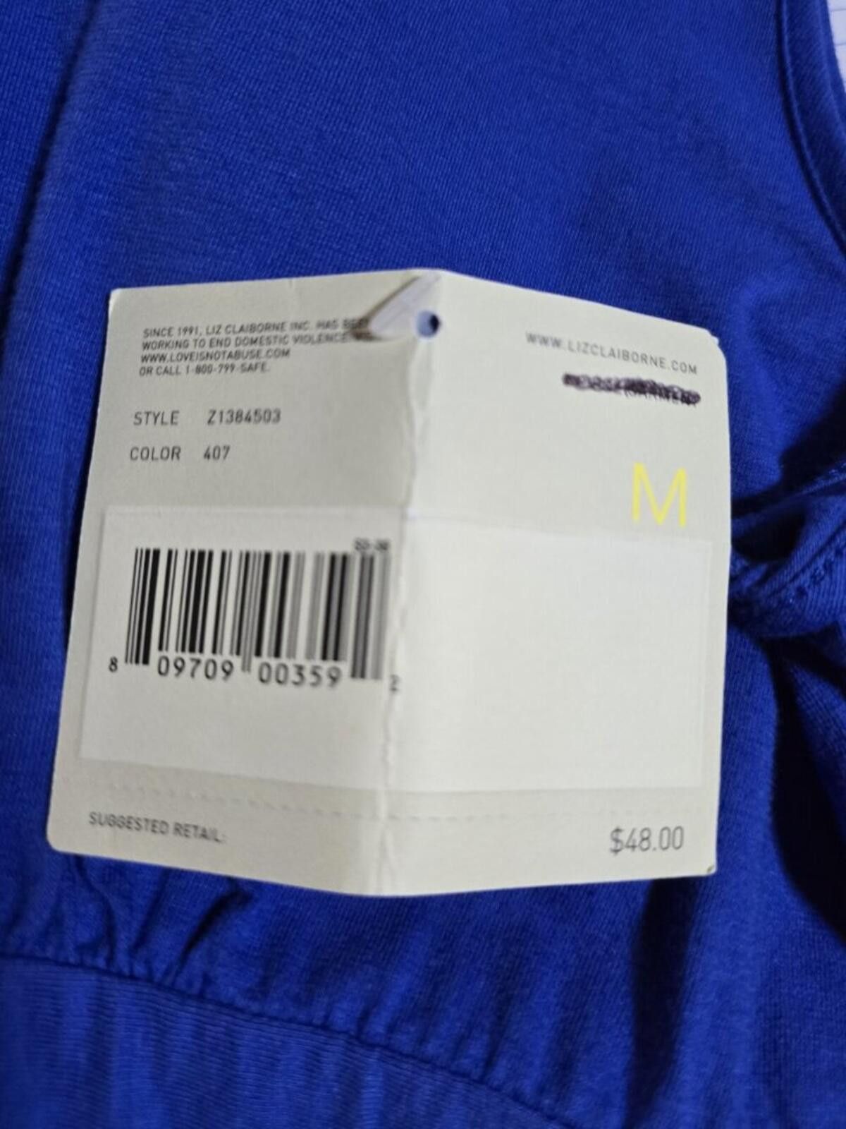 Other Liz Claiborne Sleeveess Blue Pullover Top Size Med (10-12) Size M / US 6-8 / IT 42-44 - 3 Thumbnail