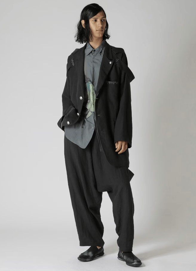 Yohji Yamamoto Yohji Yamamoto Pour Homme LINEN SHOULDER EPAULET ZIGZAG JKT Size US M / EU 48-50 / 2 - 9 Thumbnail