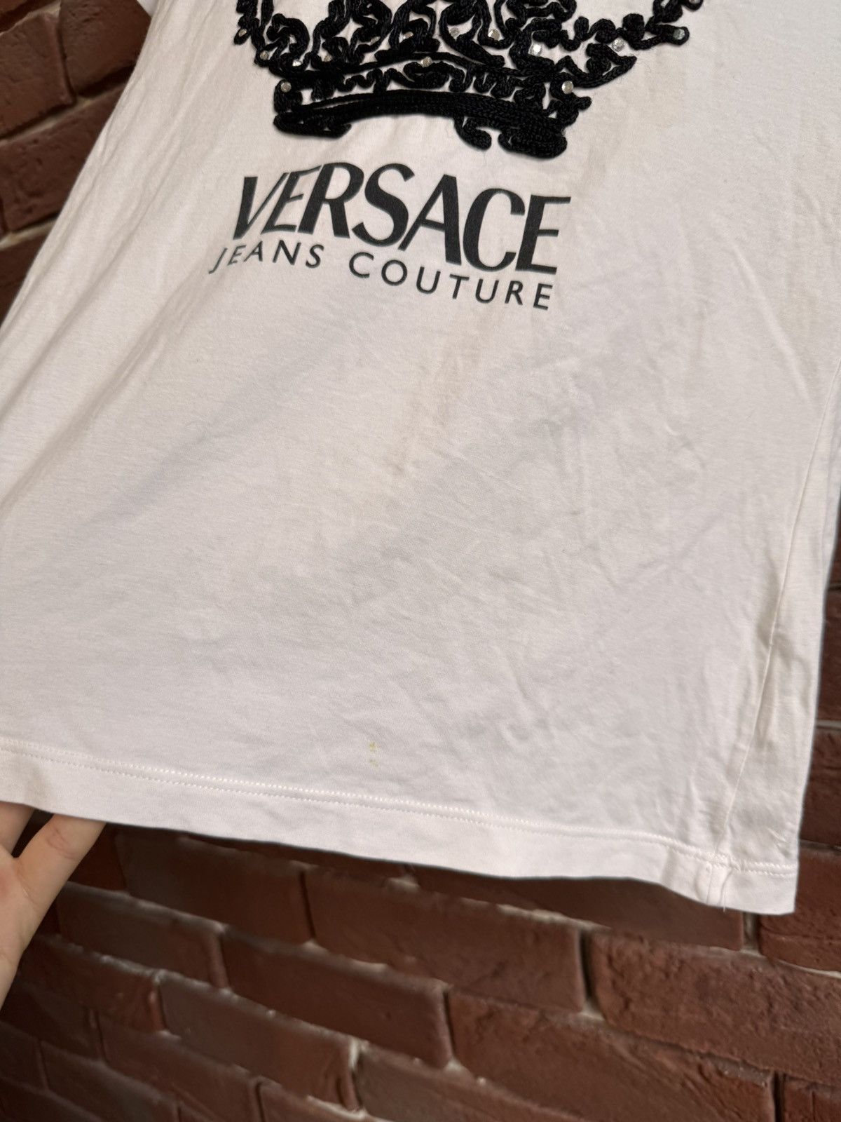 Versace Vintage Versace Jeans Couture Rare Spellout Women’s Tshirt S Size S / US 4 / IT 40 - 6 Thumbnail